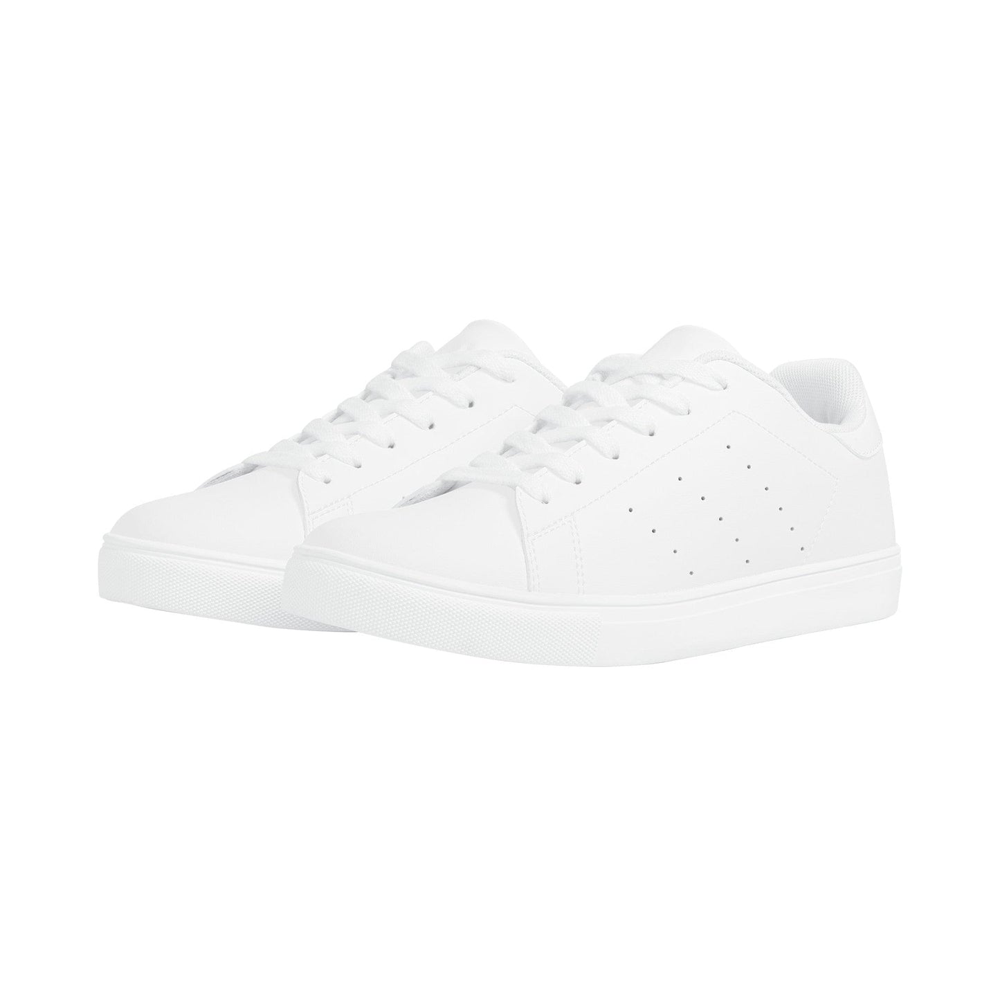 Custom Low Top Leather Shoes - White D27 Colloid Colors