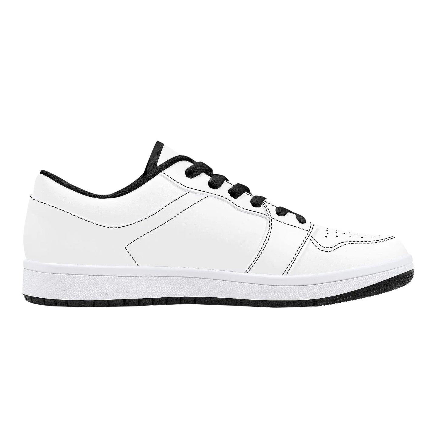 Custom Low Top Leather Sneakers - Black D15 Colloid Colors