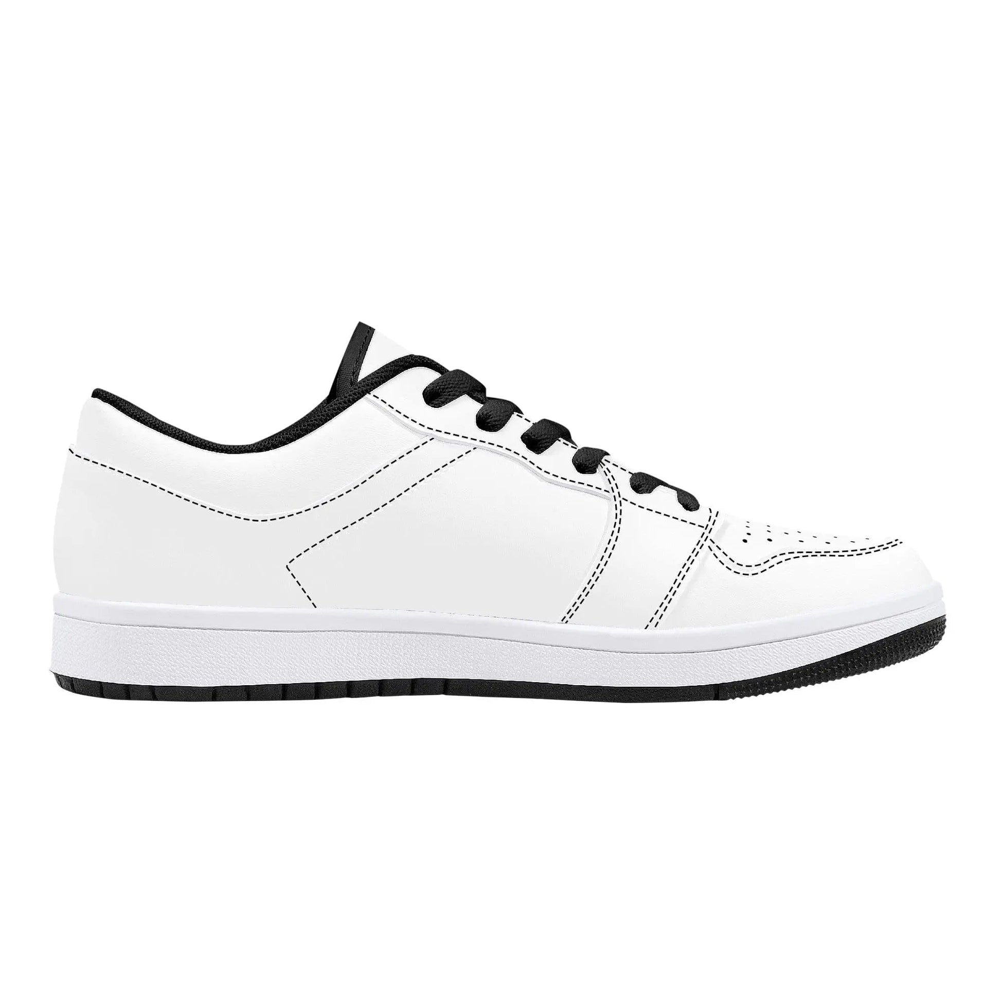 Custom Low Top Leather Sneakers - Black D15 Colloid Colors