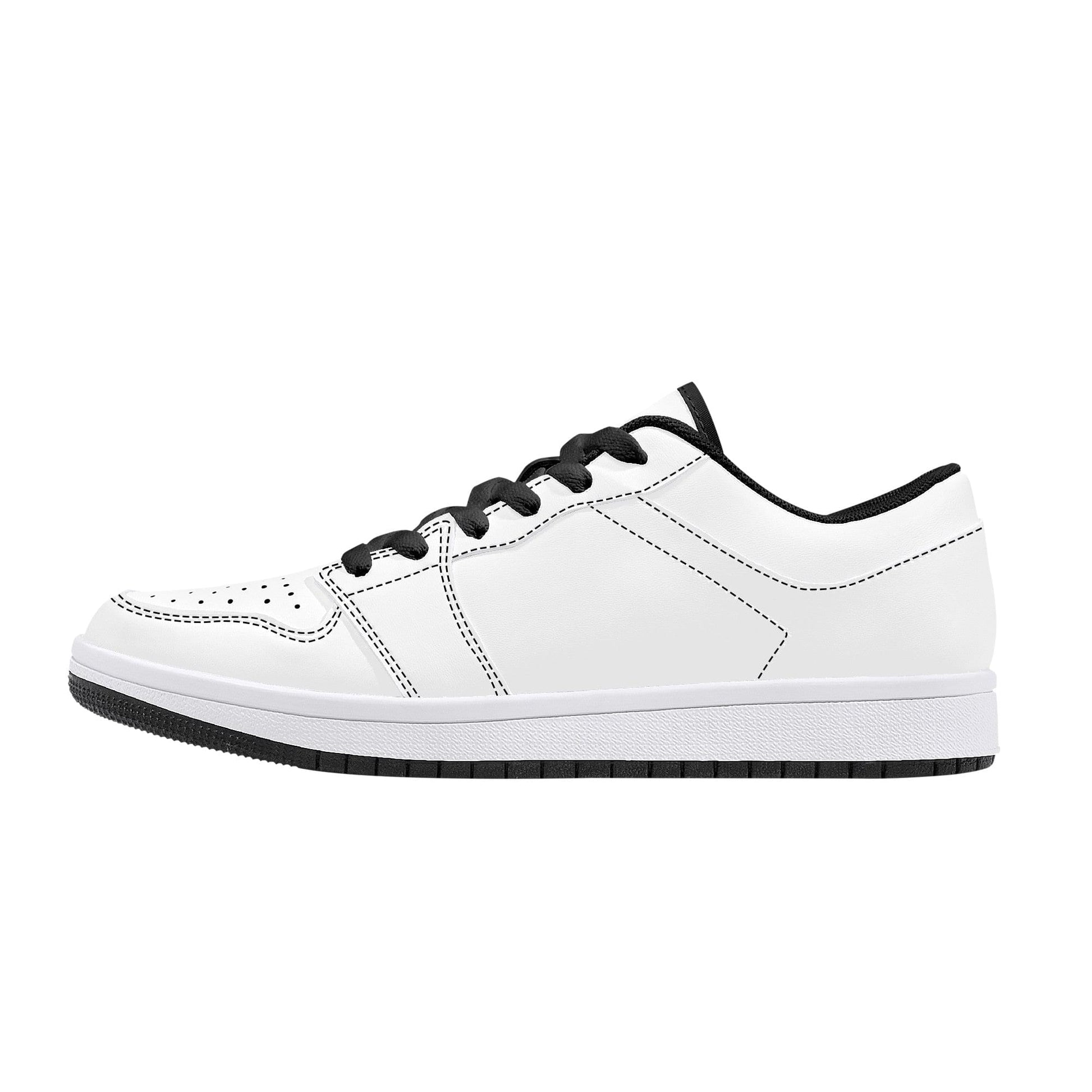 Custom Low Top Leather Sneakers - Black D15 Colloid Colors