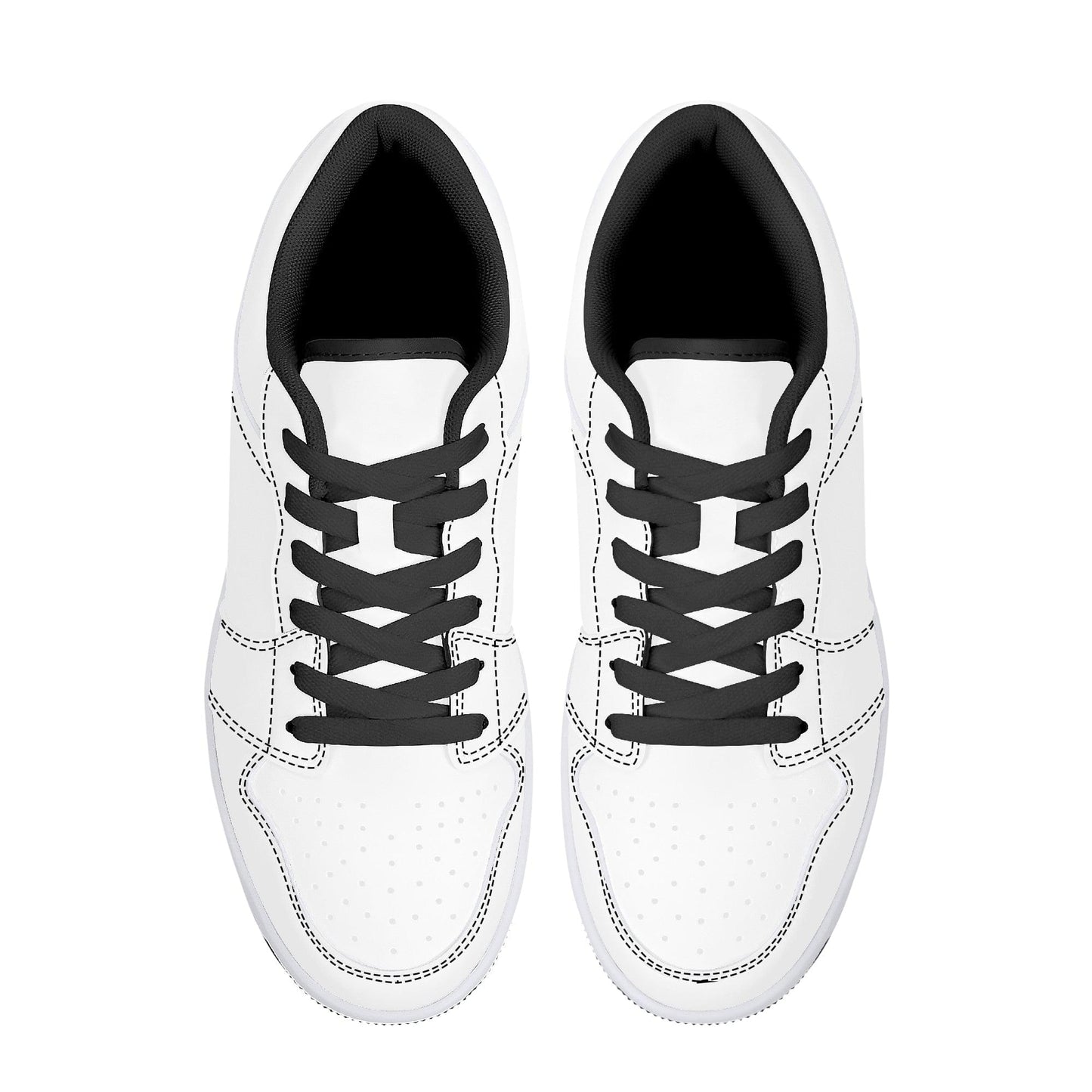 Custom Low Top Leather Sneakers - Black D15 Colloid Colors