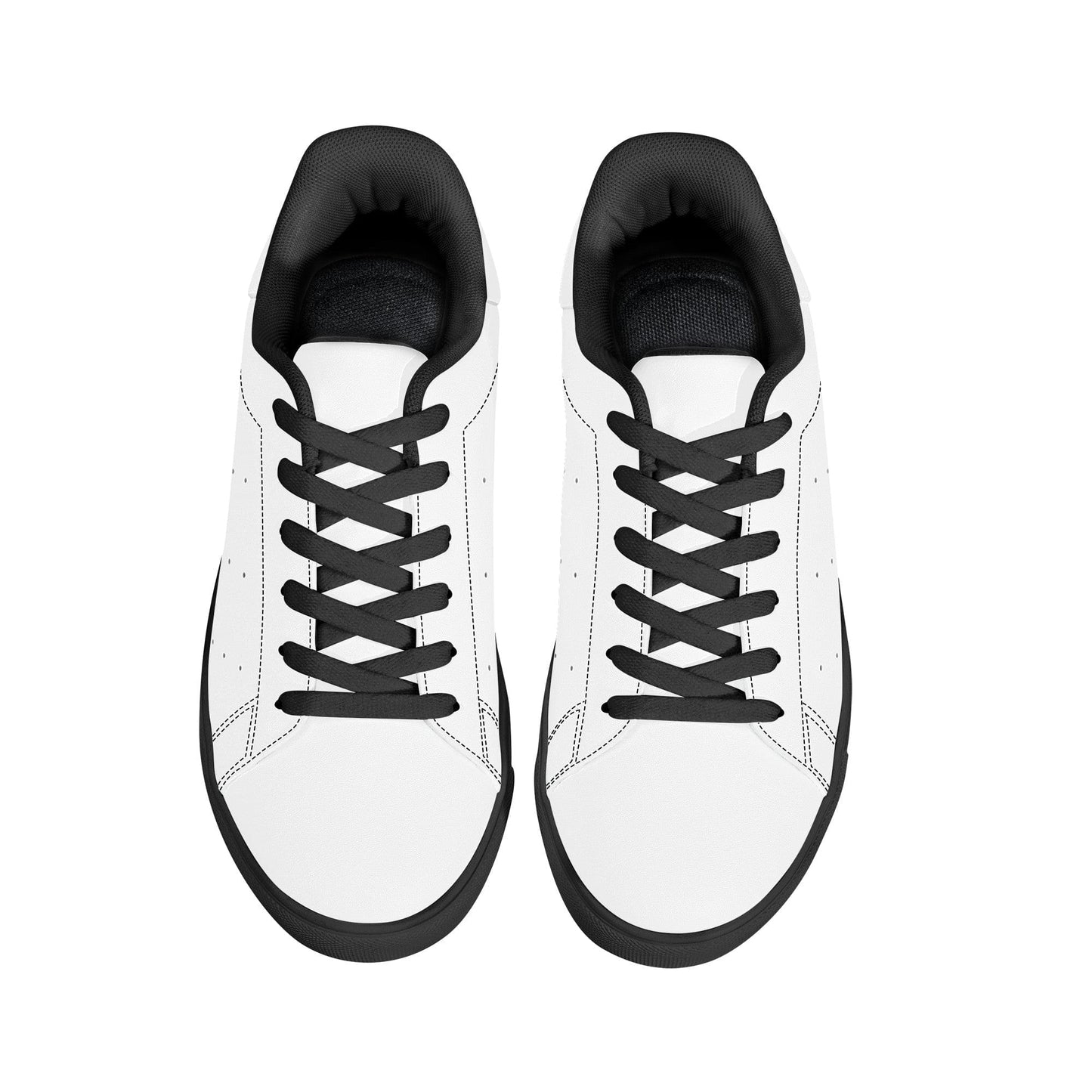 Custom Low Top Leather Sneakers -Black D27 Colloid Colors