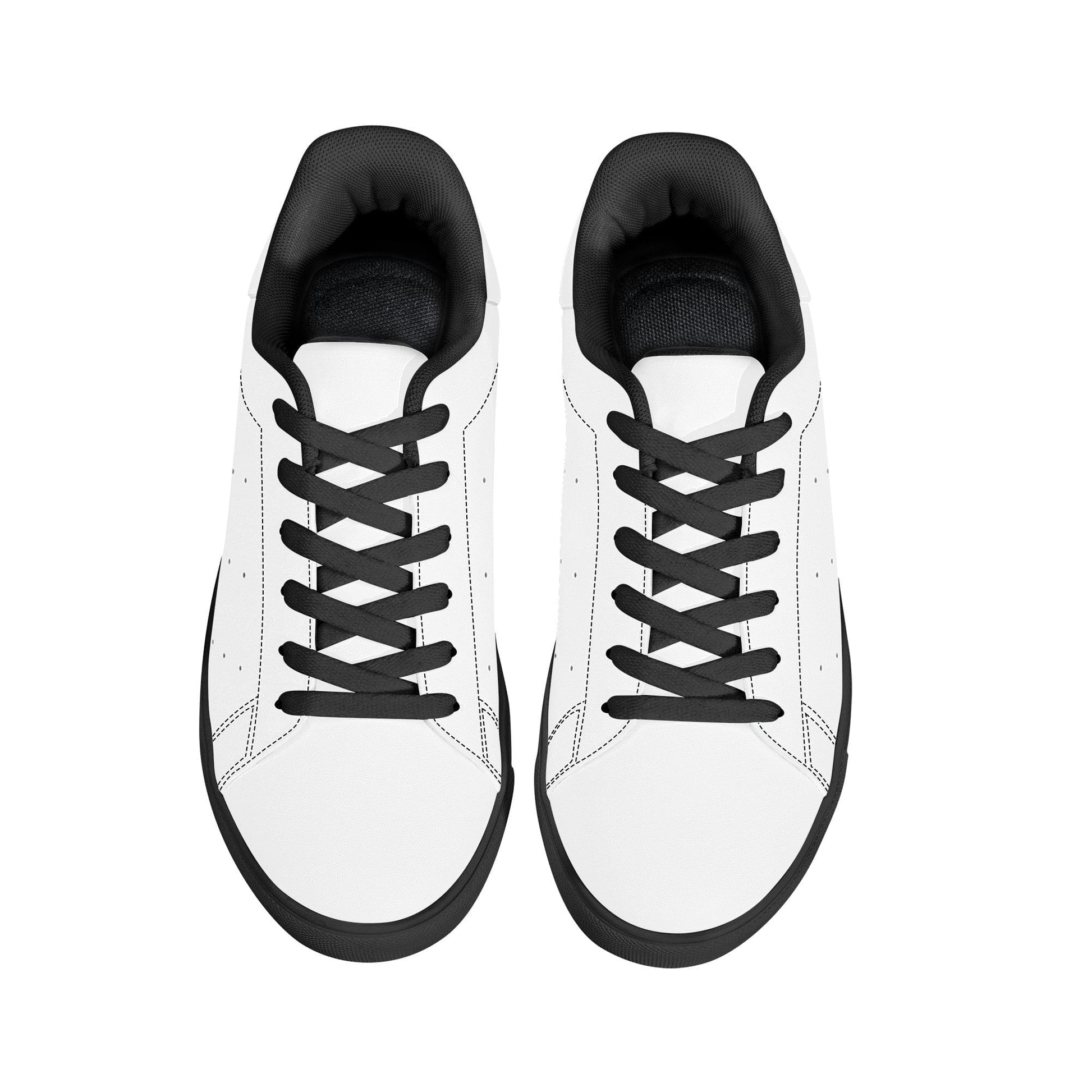 Custom Low Top Leather Sneakers -Black D27 Colloid Colors