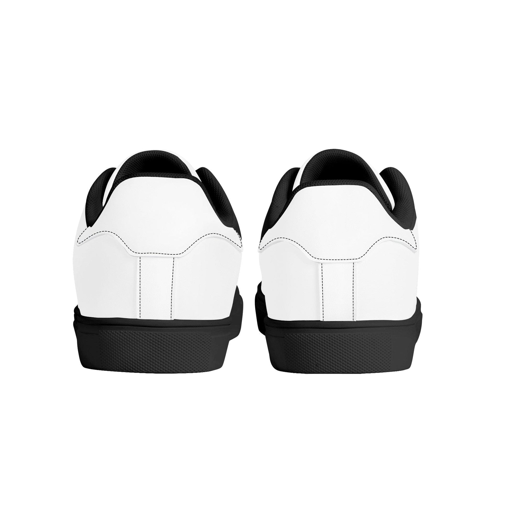 Custom Low Top Leather Sneakers -Black D27 Colloid Colors
