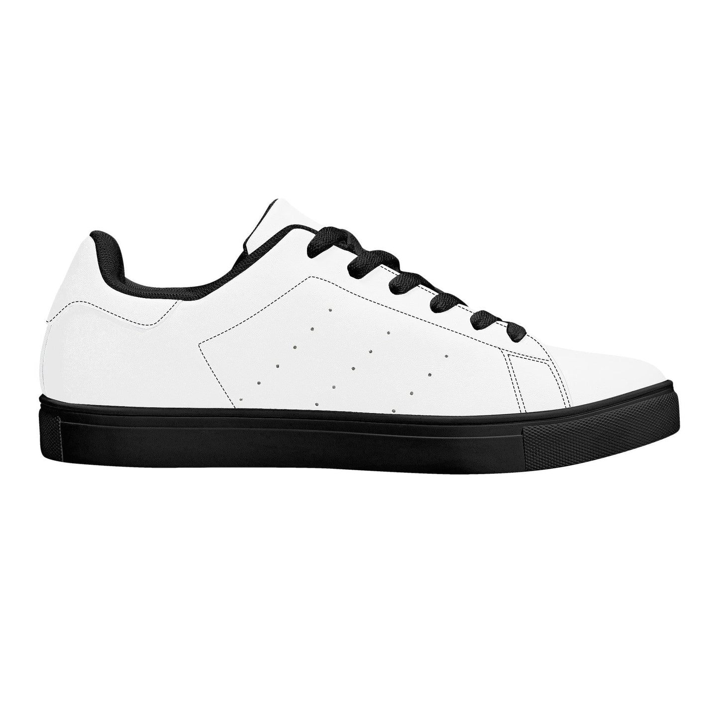 Custom Low Top Leather Sneakers -Black D27 Colloid Colors