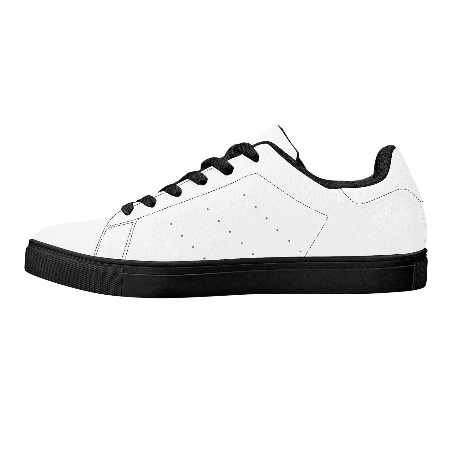 Custom Low Top Leather Sneakers -Black D27 Colloid Colors