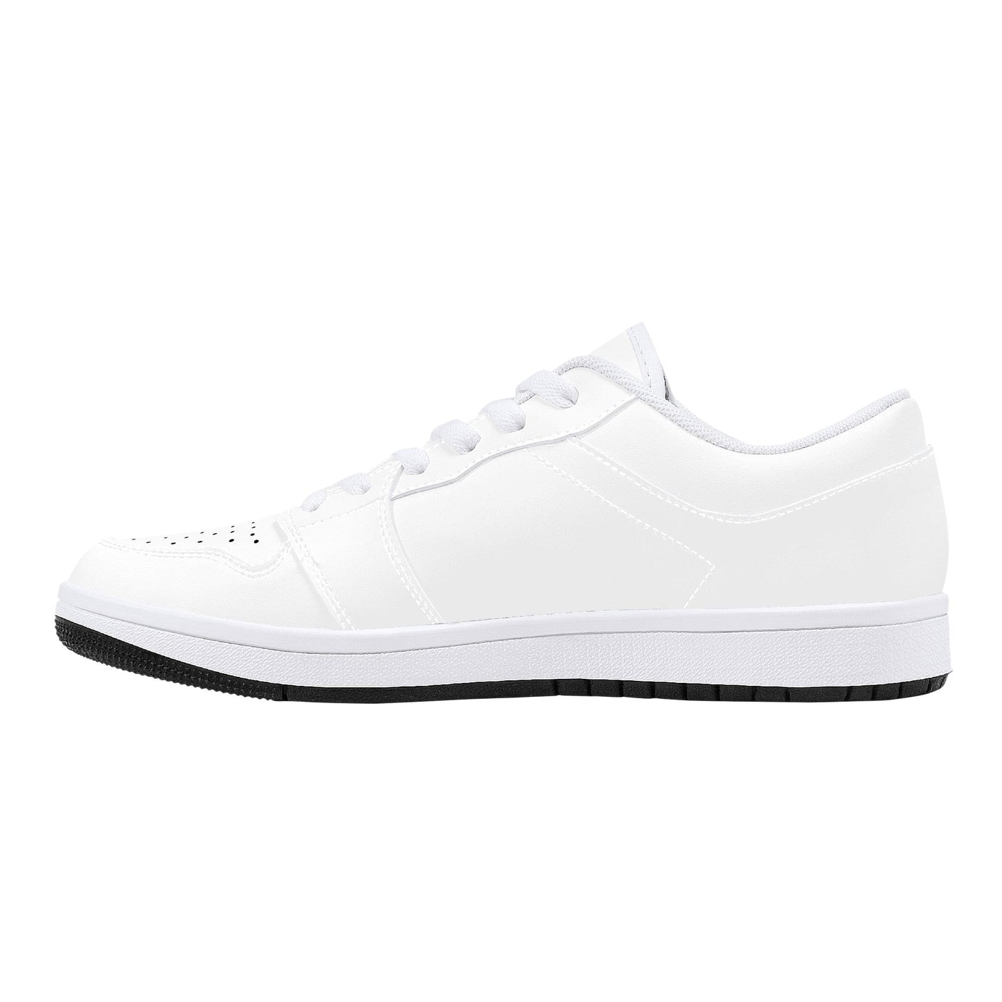 Custom Low Top Leather Sneakers -White D15 Colloid Colors