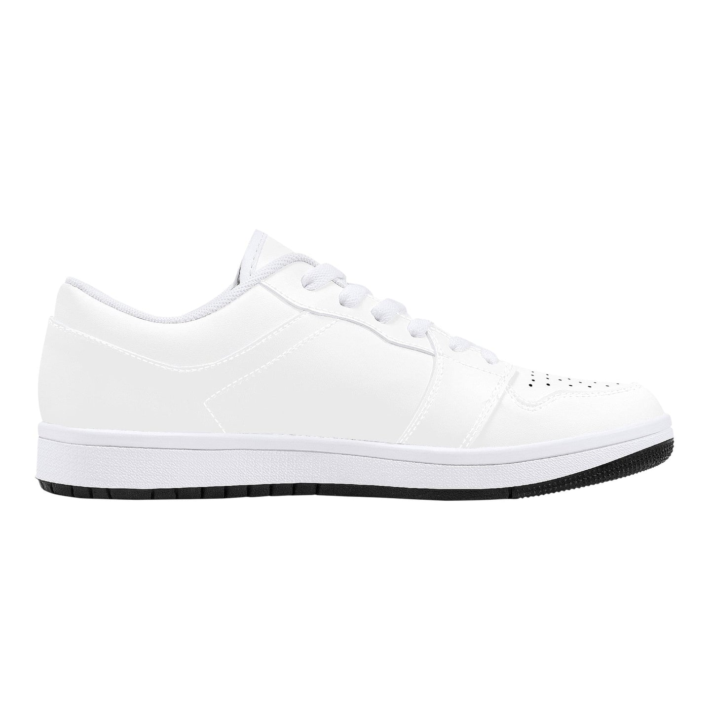 Custom Low Top Leather Sneakers -White D15 Colloid Colors
