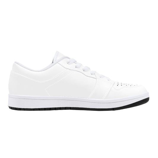Custom Low Top Leather Sneakers -White D15 Colloid Colors