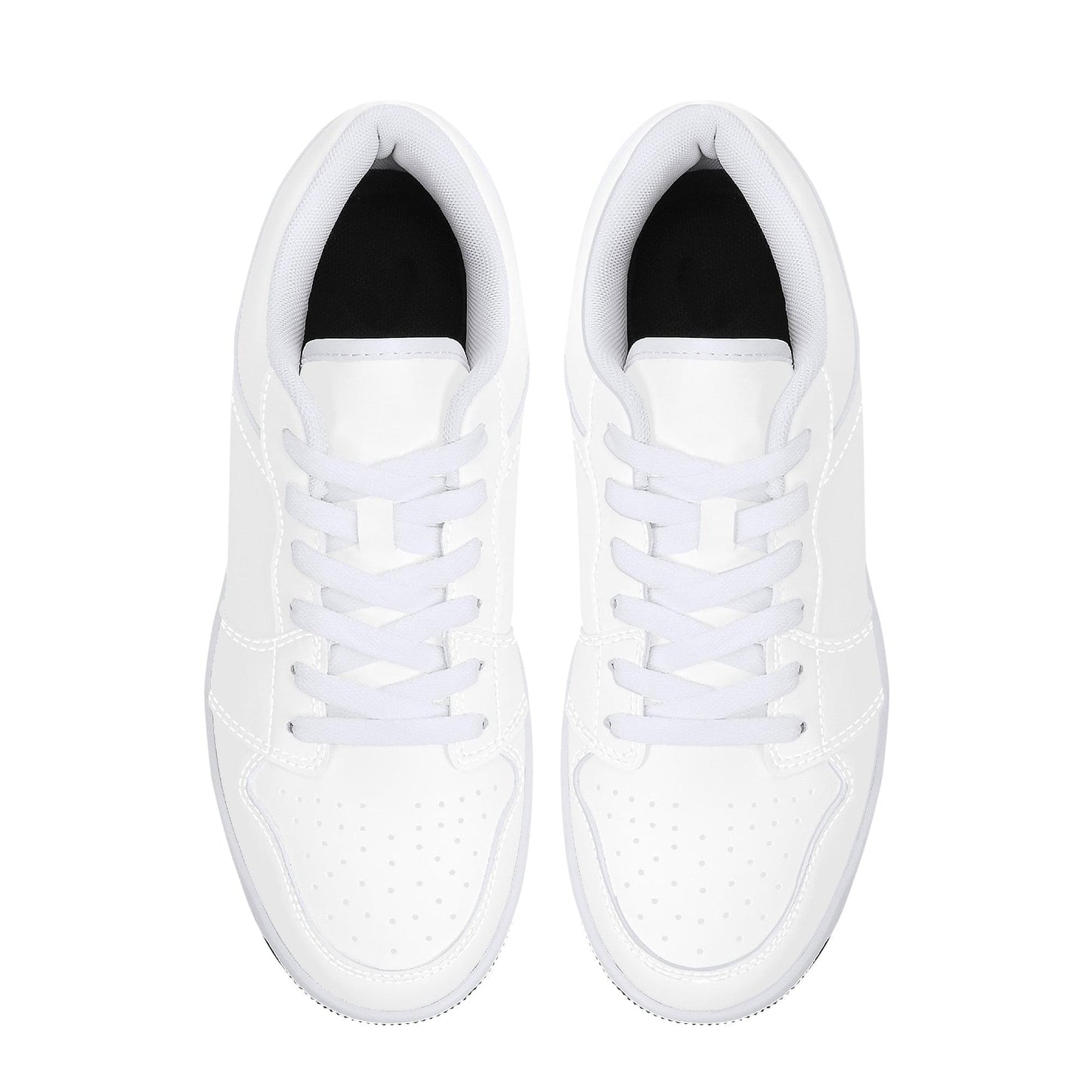 Custom Low Top Leather Sneakers -White D15 Colloid Colors