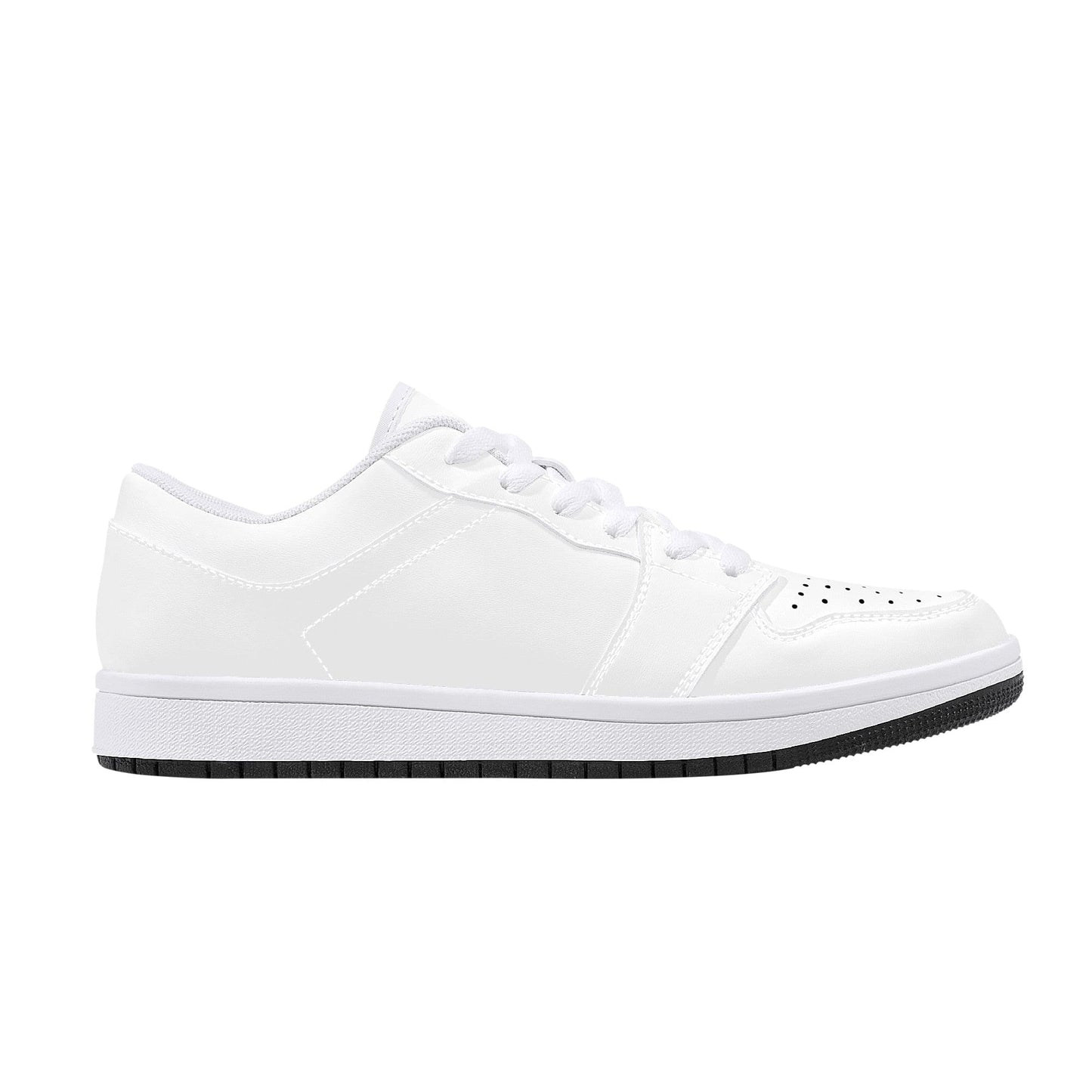 Custom Low Top Leather Sneakers -White D15 Colloid Colors