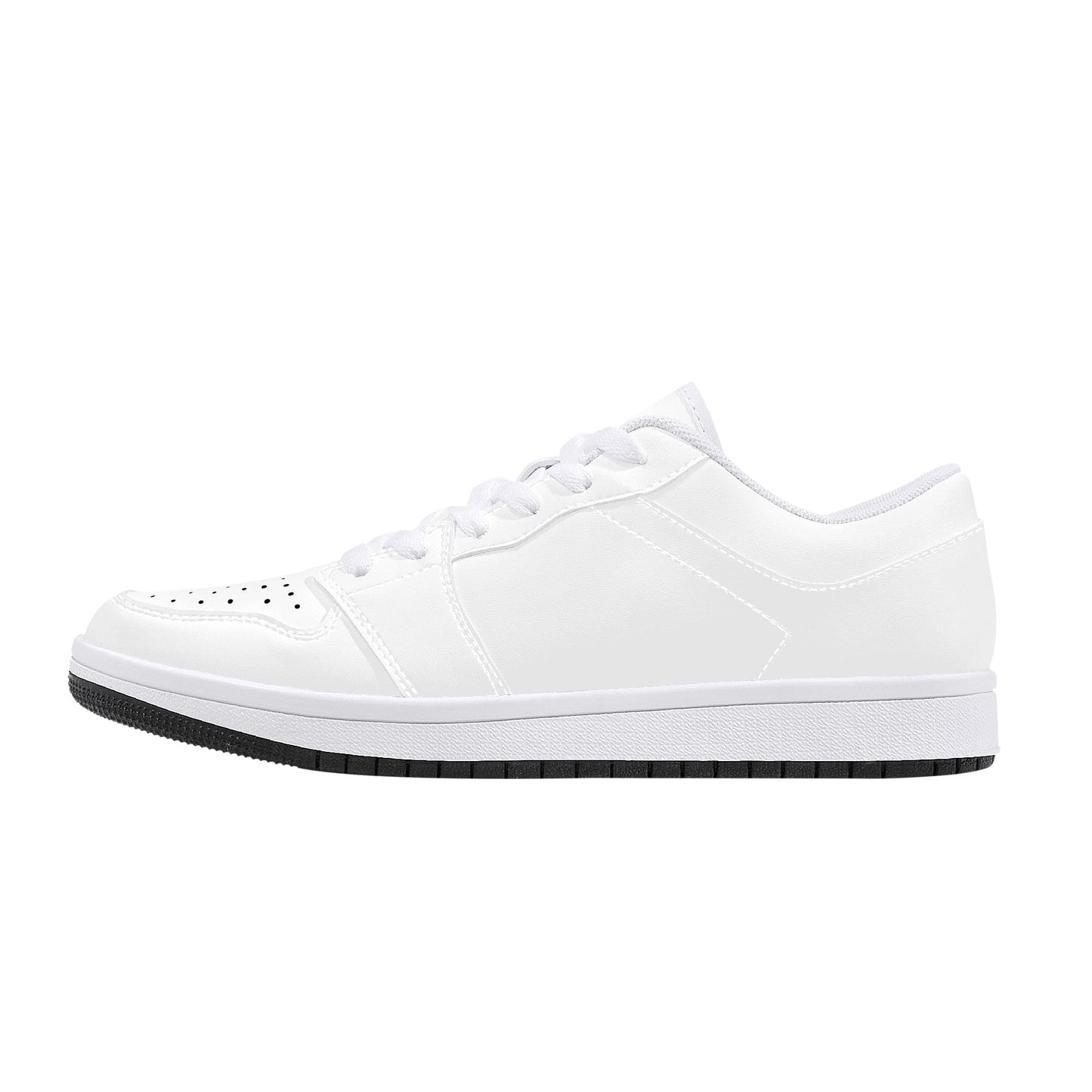 Custom Low Top Leather Sneakers -White D15 Colloid Colors
