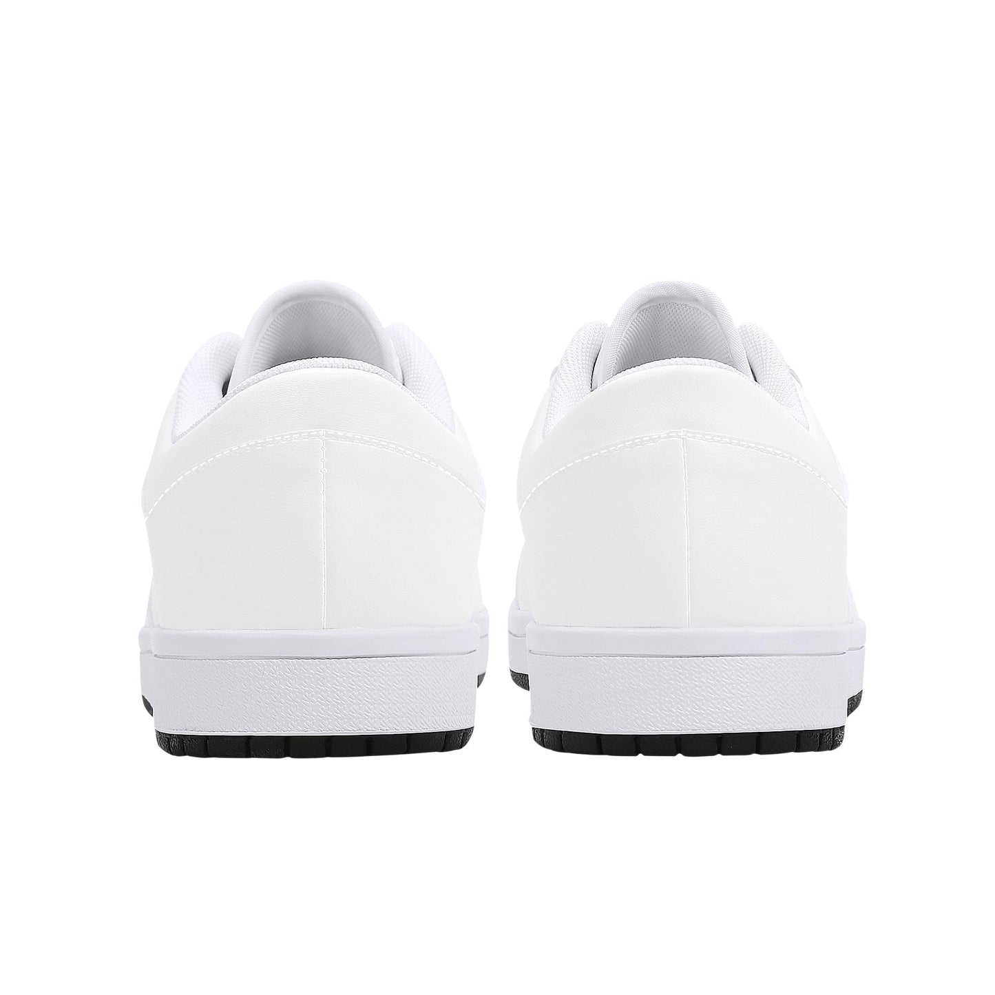 Custom Low Top Leather Sneakers -White D15 Colloid Colors