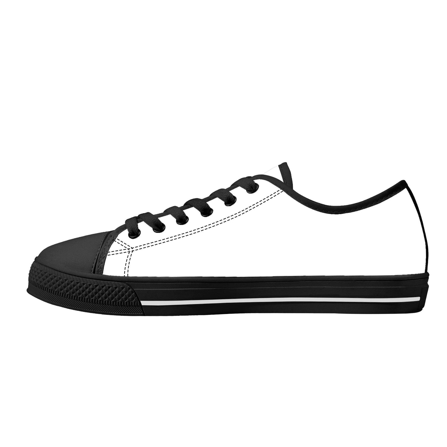 Custom Low Top Shoes Canvas - Black FXS Colloid Colors