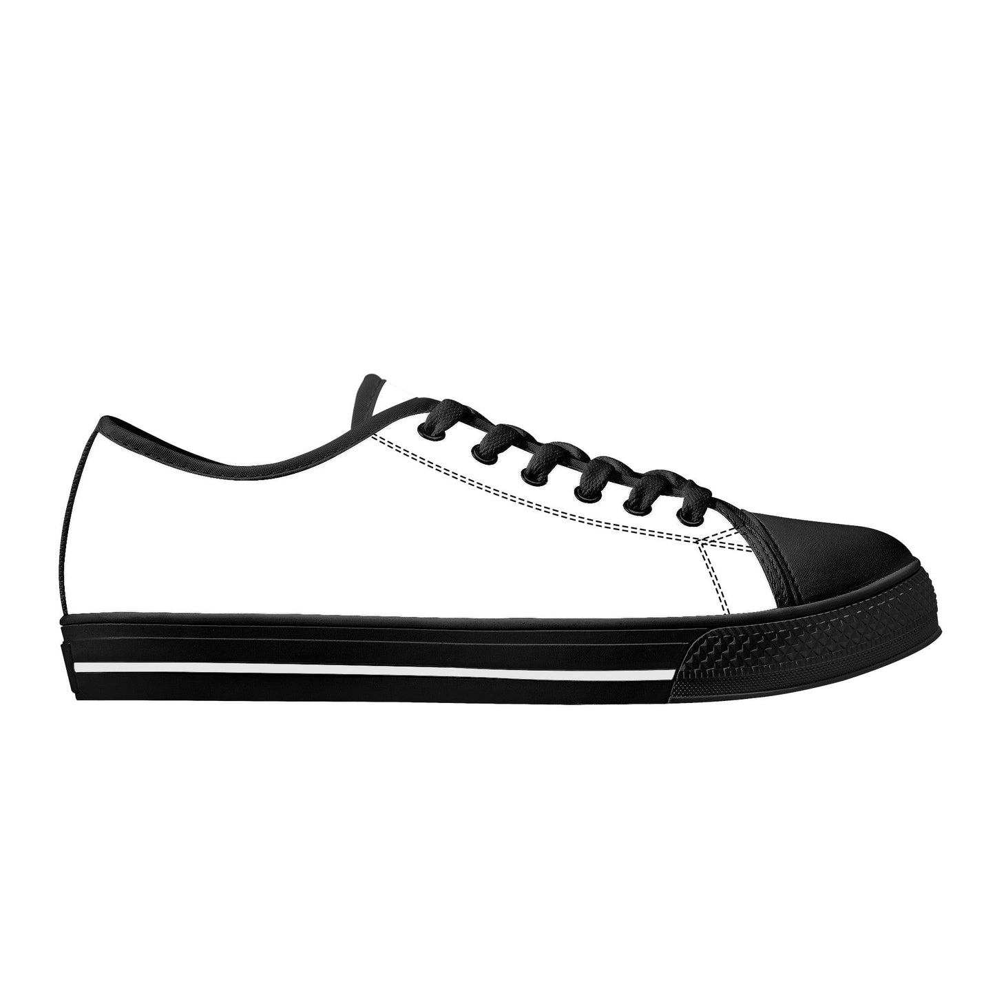 Custom Low Top Shoes Canvas - Black FXS Colloid Colors