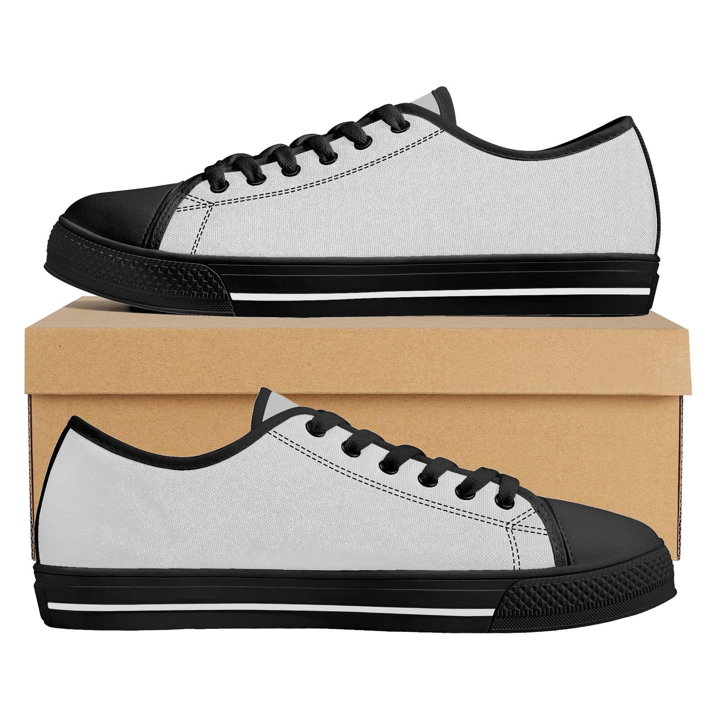 Custom Low Top Shoes Canvas - Black FXS Colloid Colors