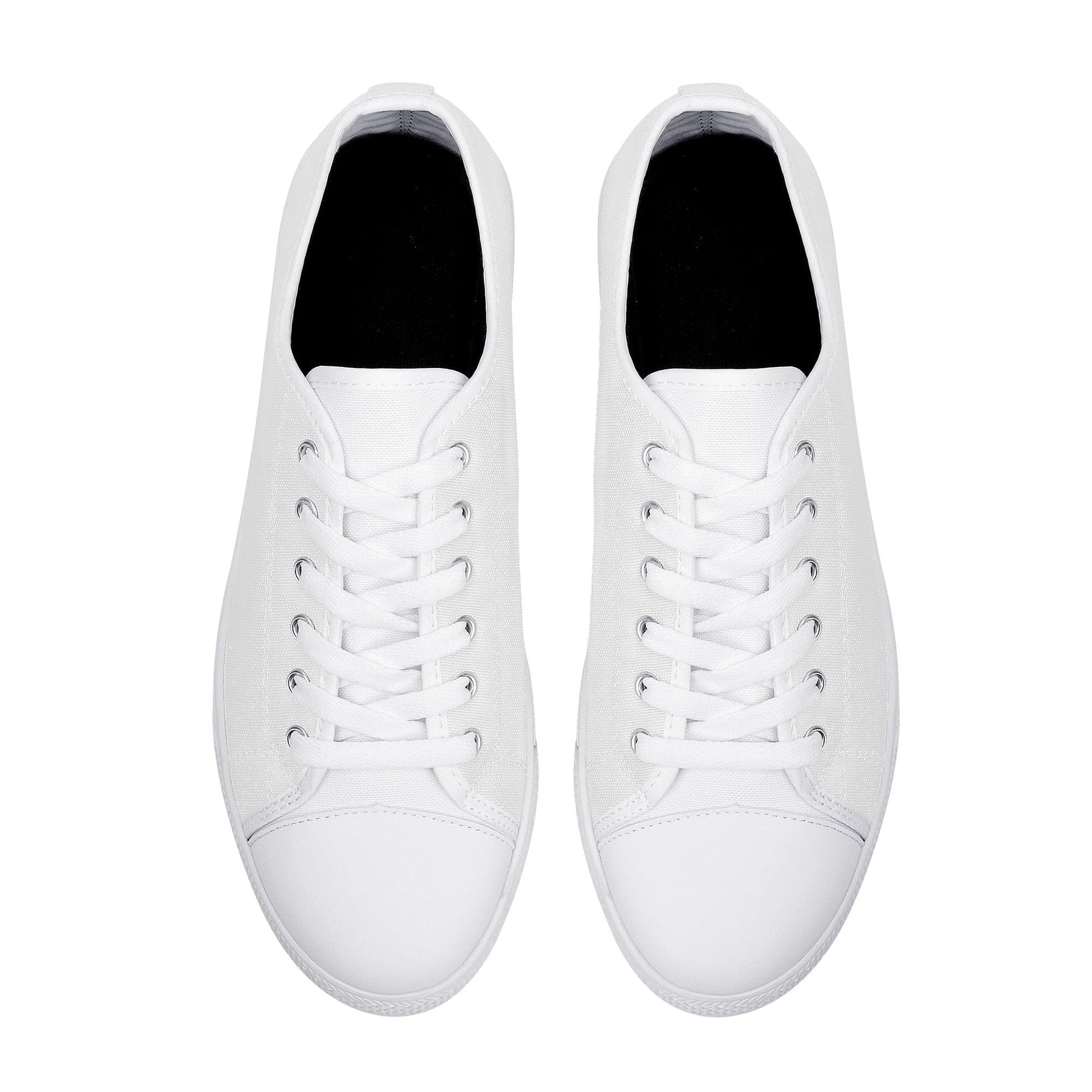 Custom Low Top  Shoes Canvas- White D24 Colloid Colors