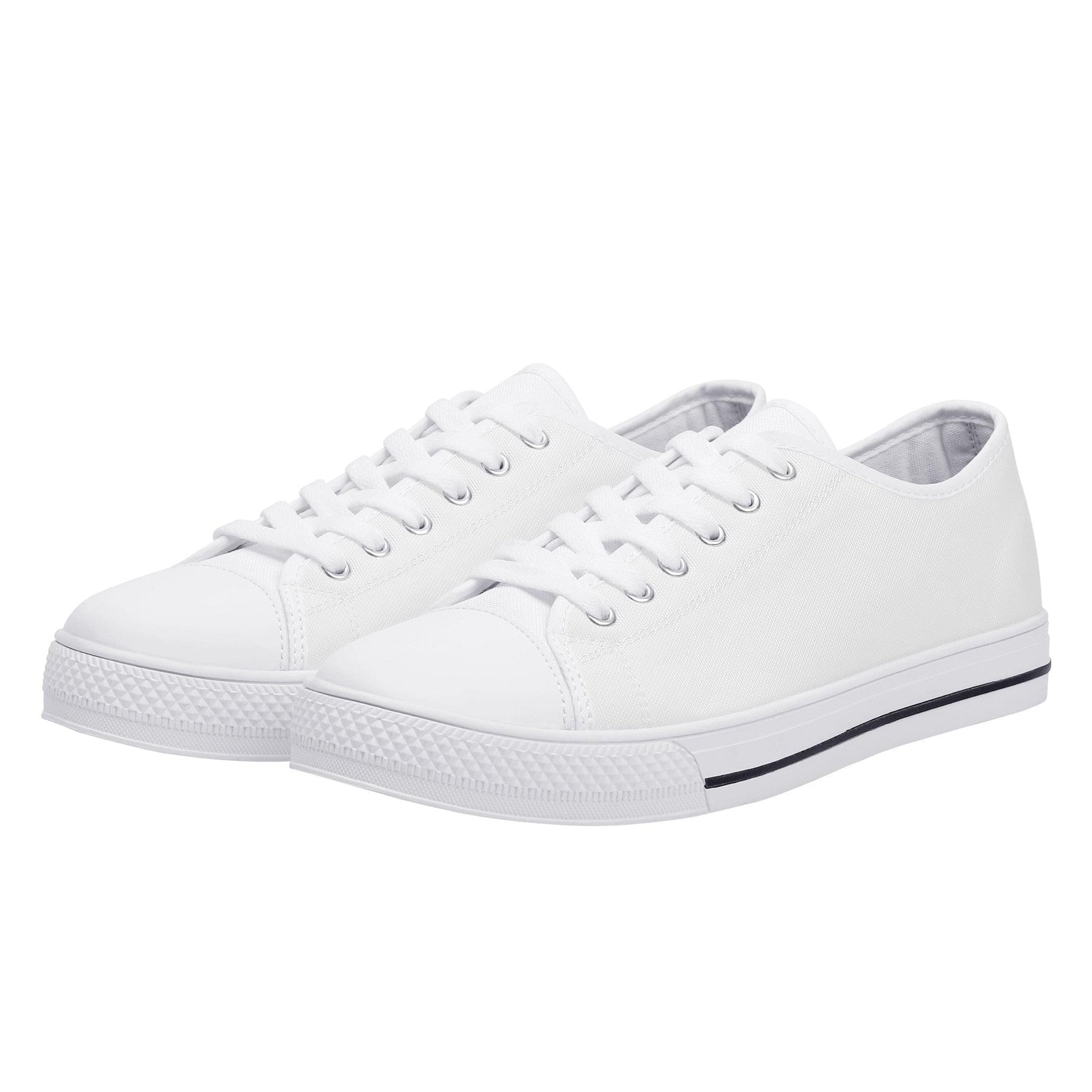Custom Low Top  Shoes Canvas- White D24 Colloid Colors