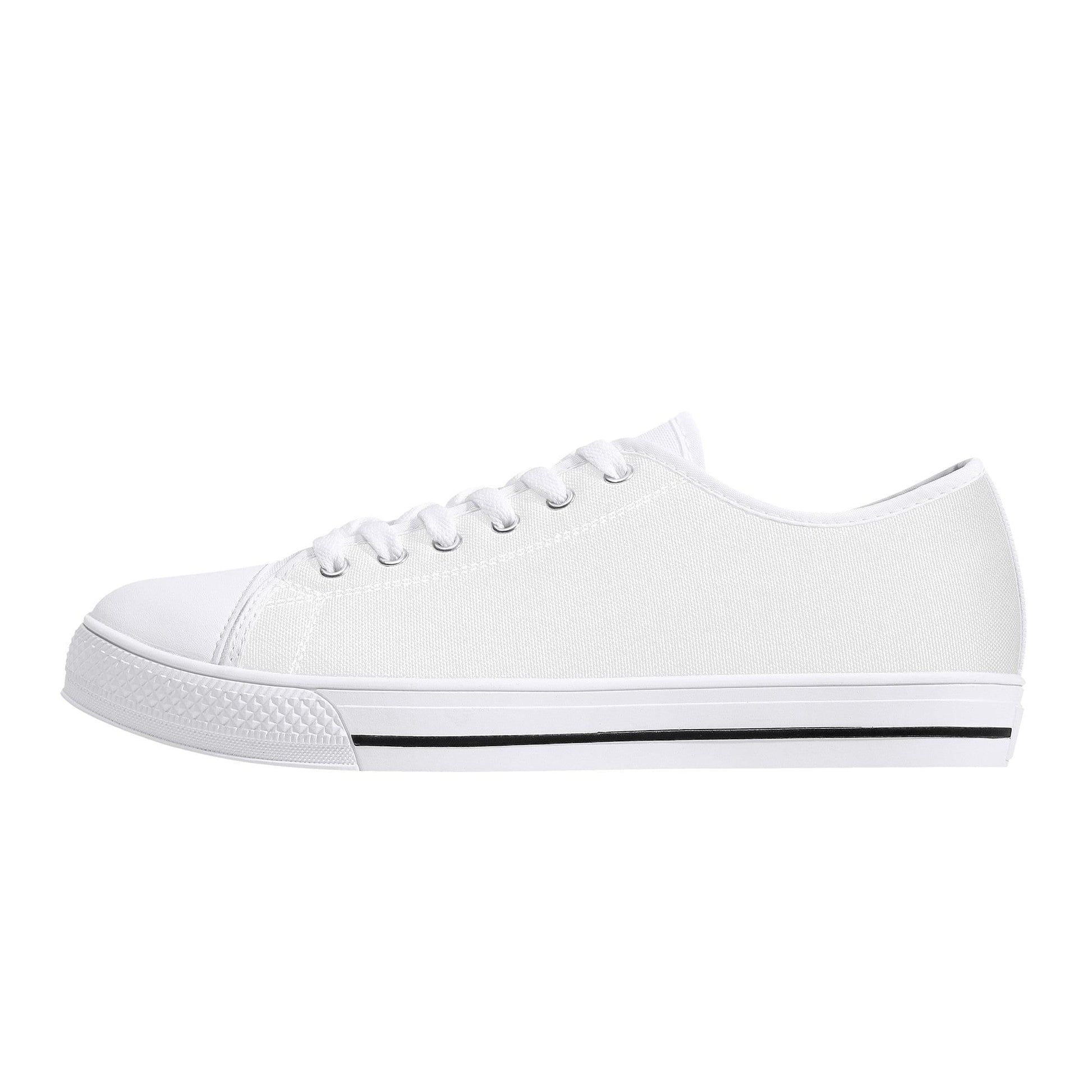 Custom Low Top  Shoes Canvas- White D24 Colloid Colors