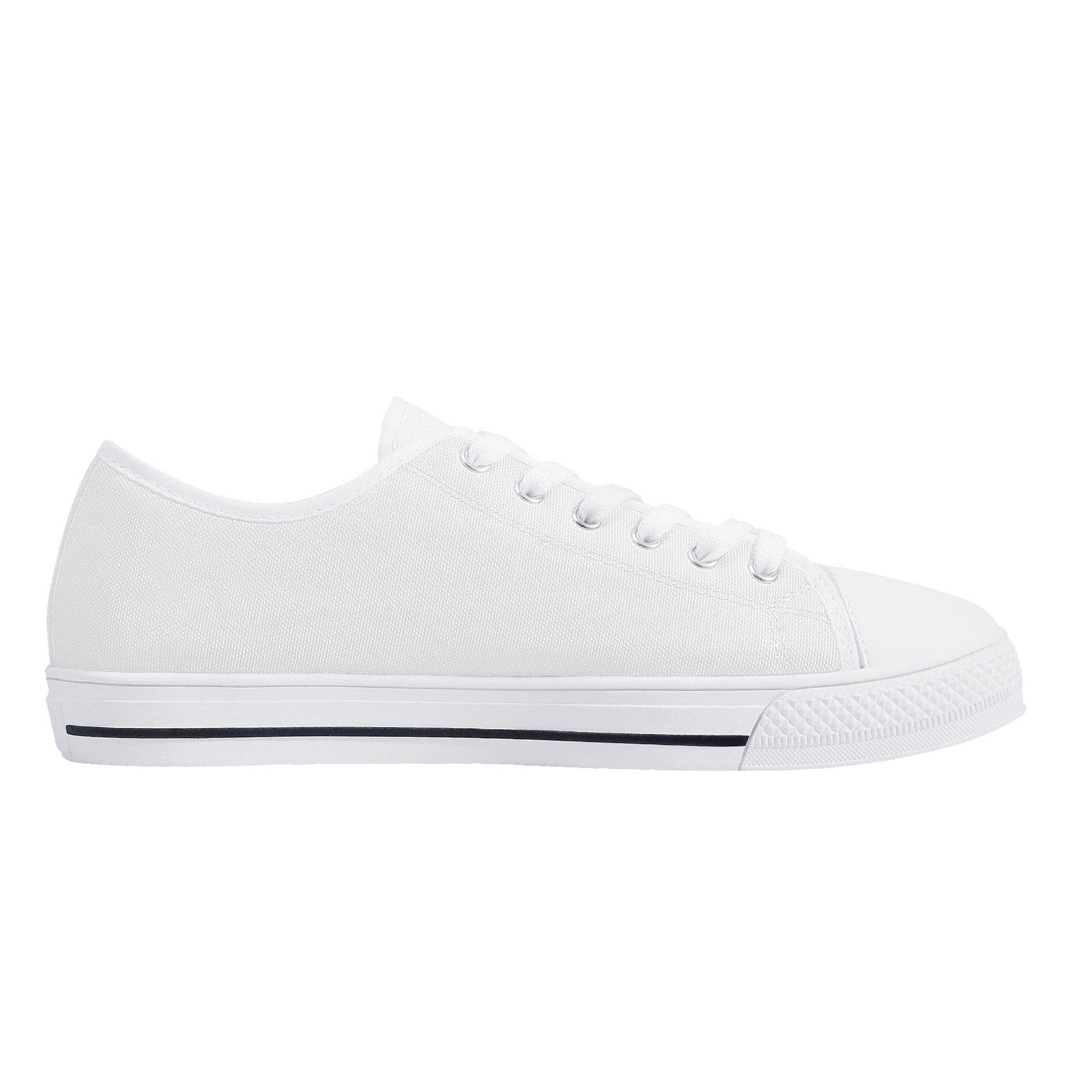 Custom Low Top  Shoes Canvas- White D24 Colloid Colors