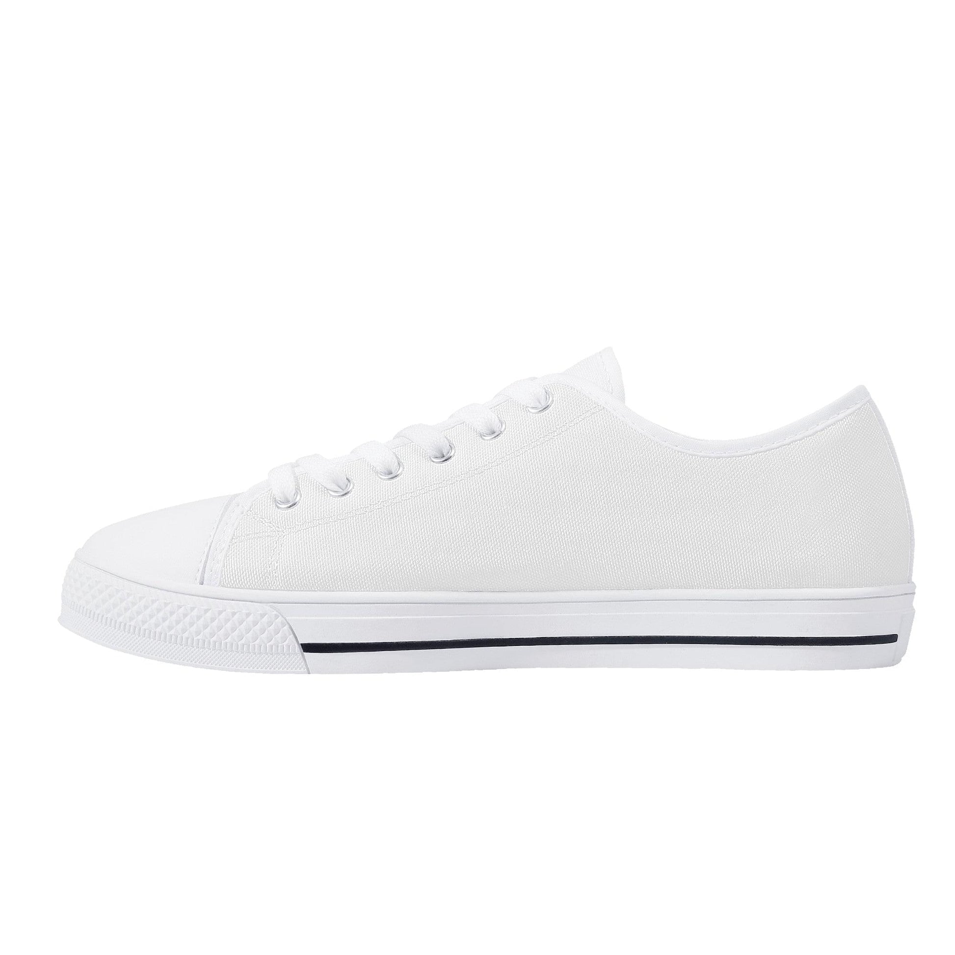 Custom Low Top  Shoes Canvas- White D24 Colloid Colors