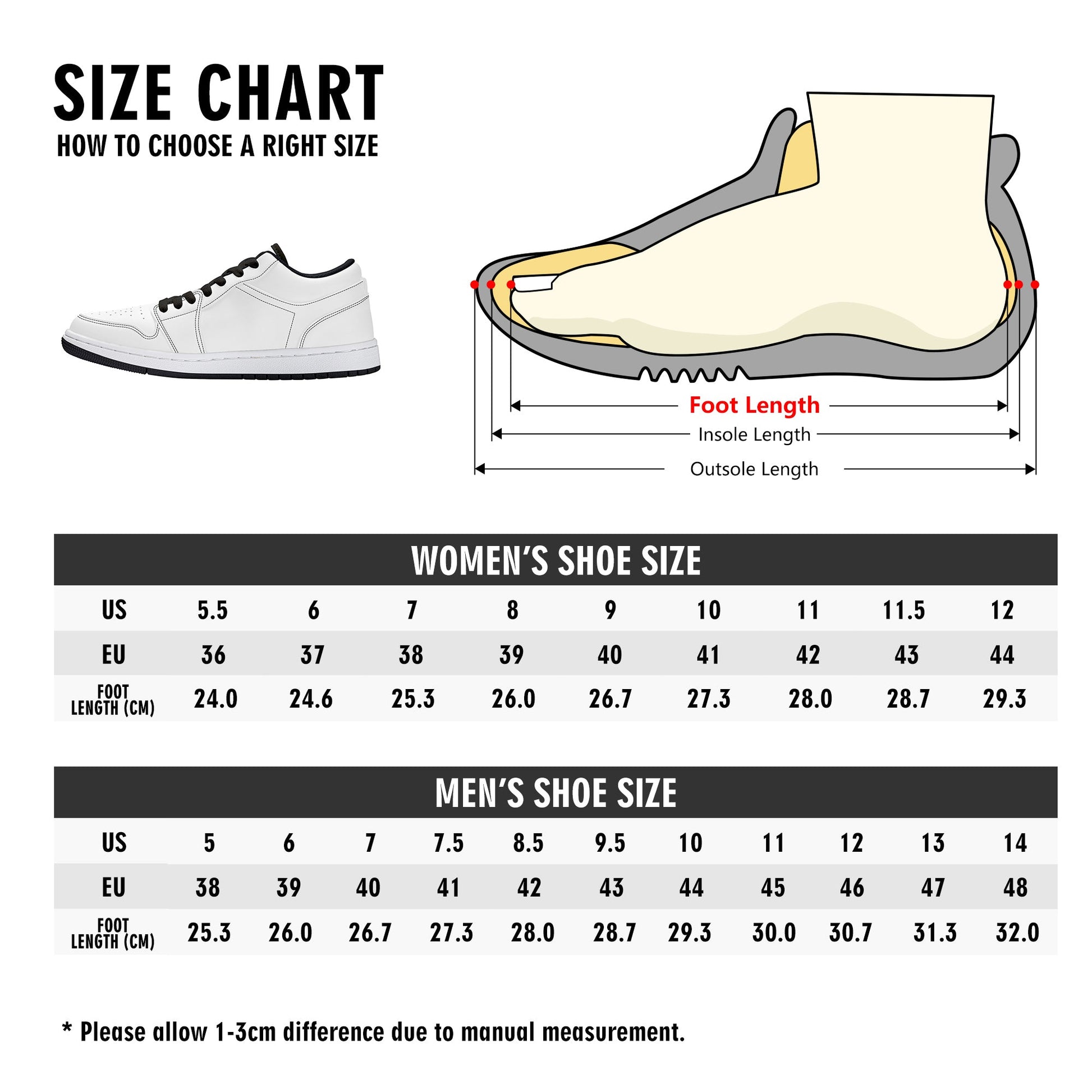 Custom Low Top Skateboard Shoes -Black Colloid Colors