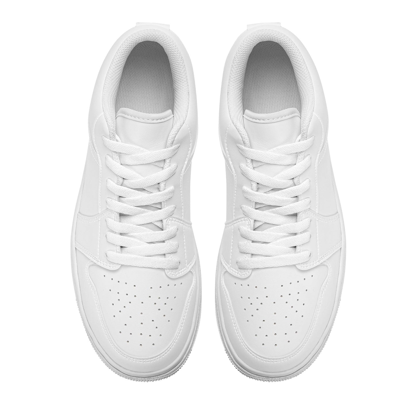 Custom Low Top Skateboard Sneakers - White Colloid Colors