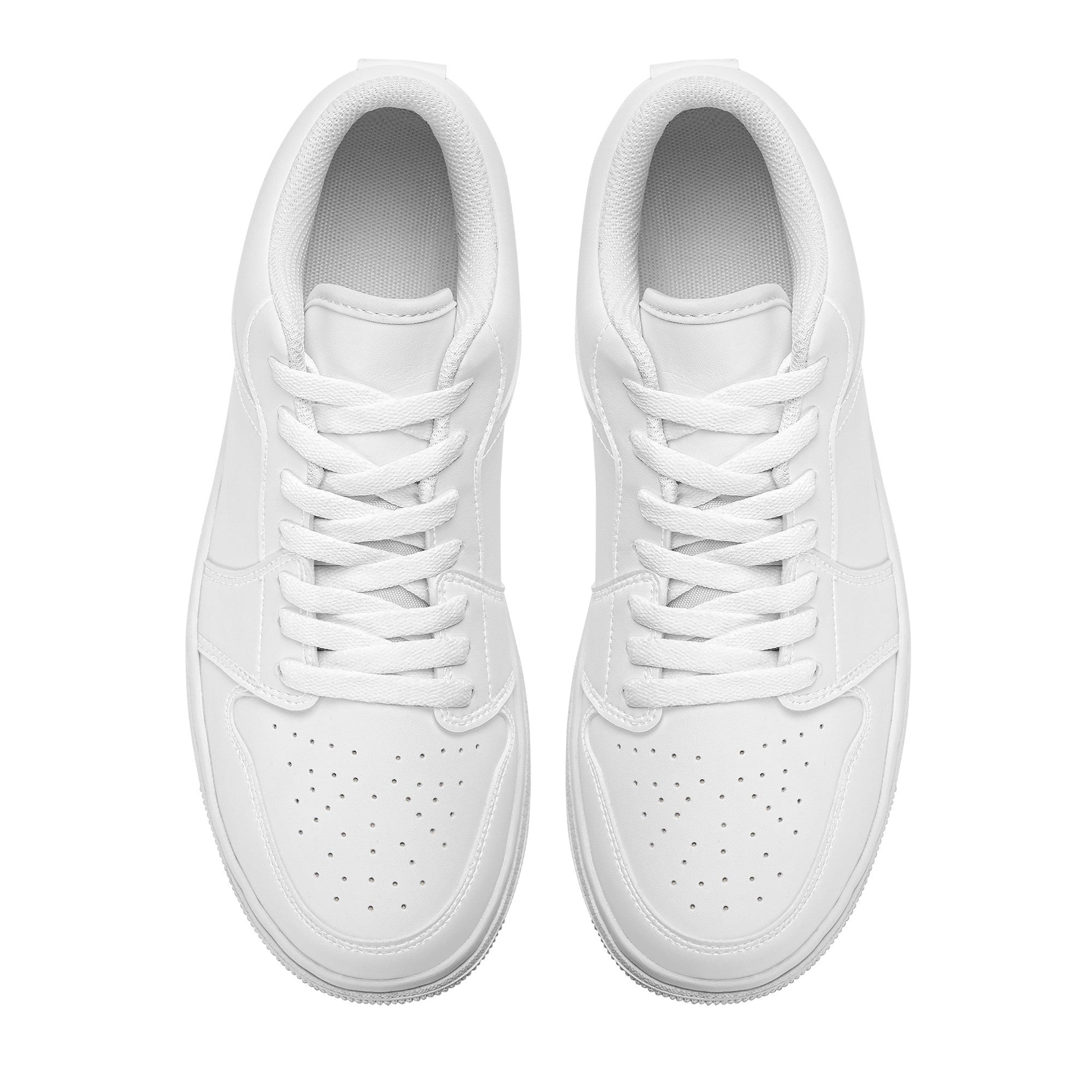 Custom Low Top Skateboard Sneakers - White Colloid Colors