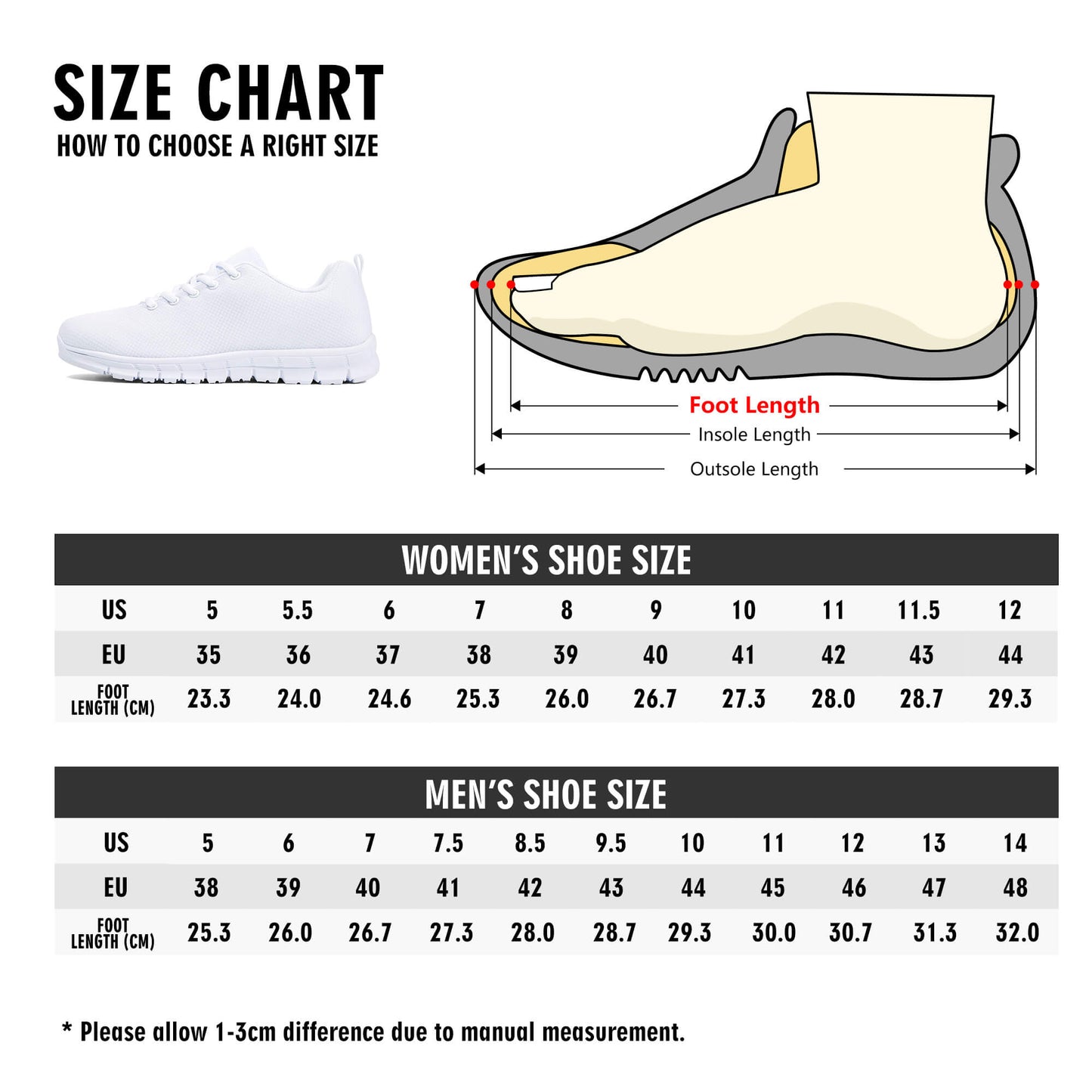 Custom Running Shoes - White D23 Comfort Colloid Colors