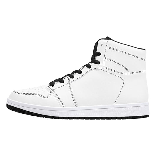 Custom High Top Sneakers Leather - Black D16 Colloid Colors