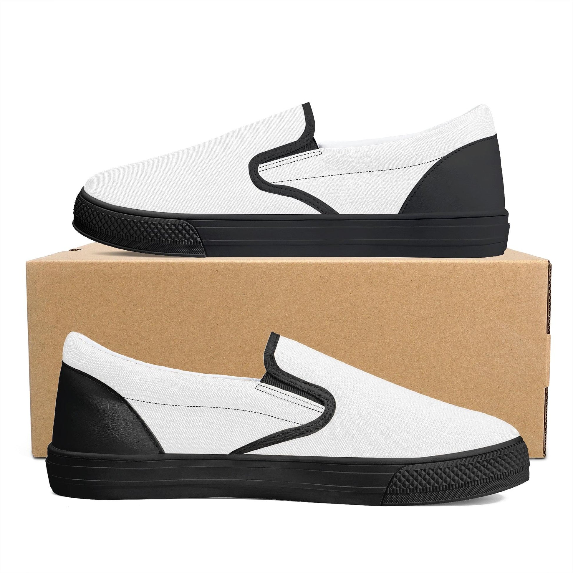 Custom Slip on Shoes - Black D31 Colloid Colors