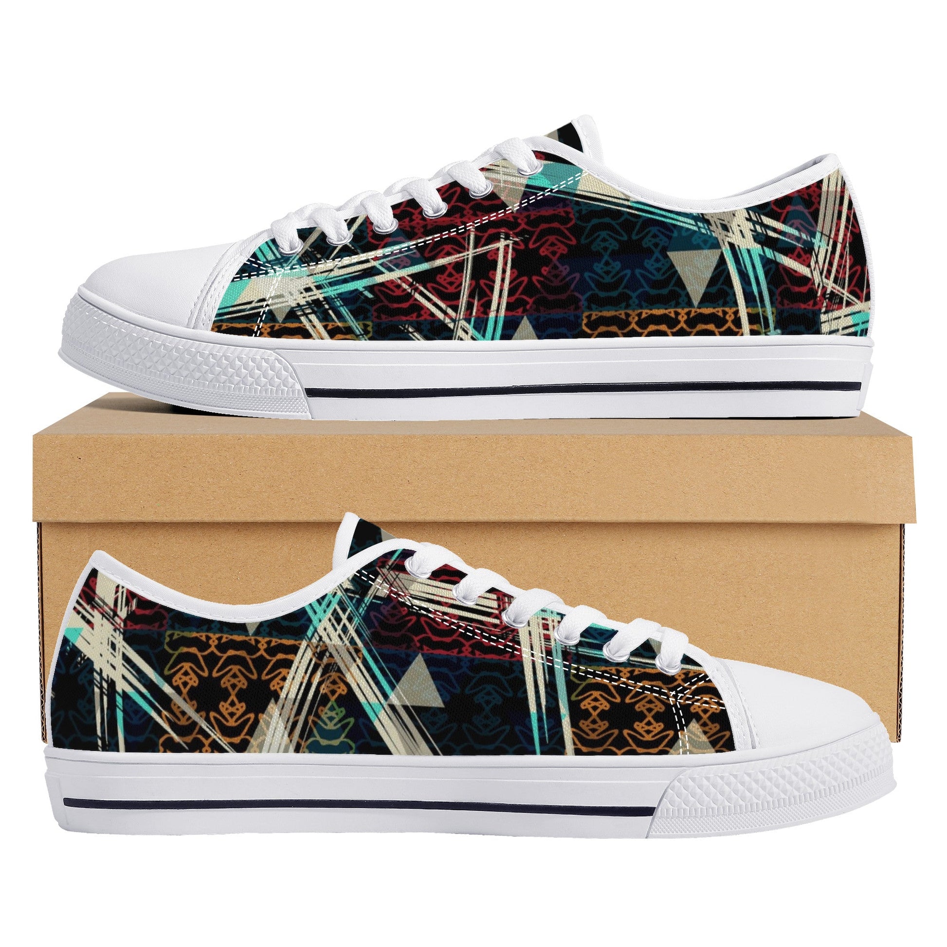 Designer Low Top Canvas Shoes - FXS X3 Colloid Colors