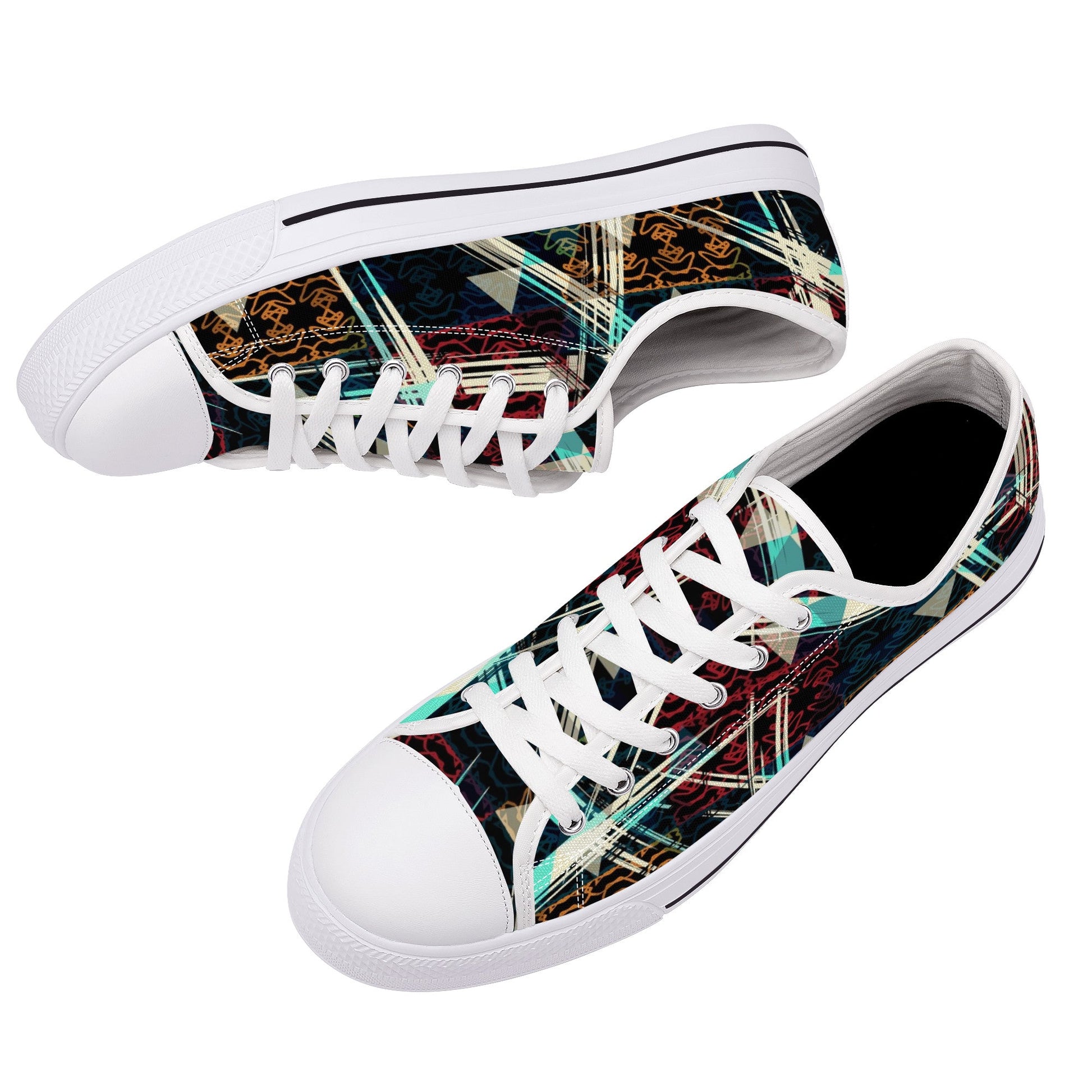 Designer Low Top Canvas Shoes - FXS X3 Colloid Colors