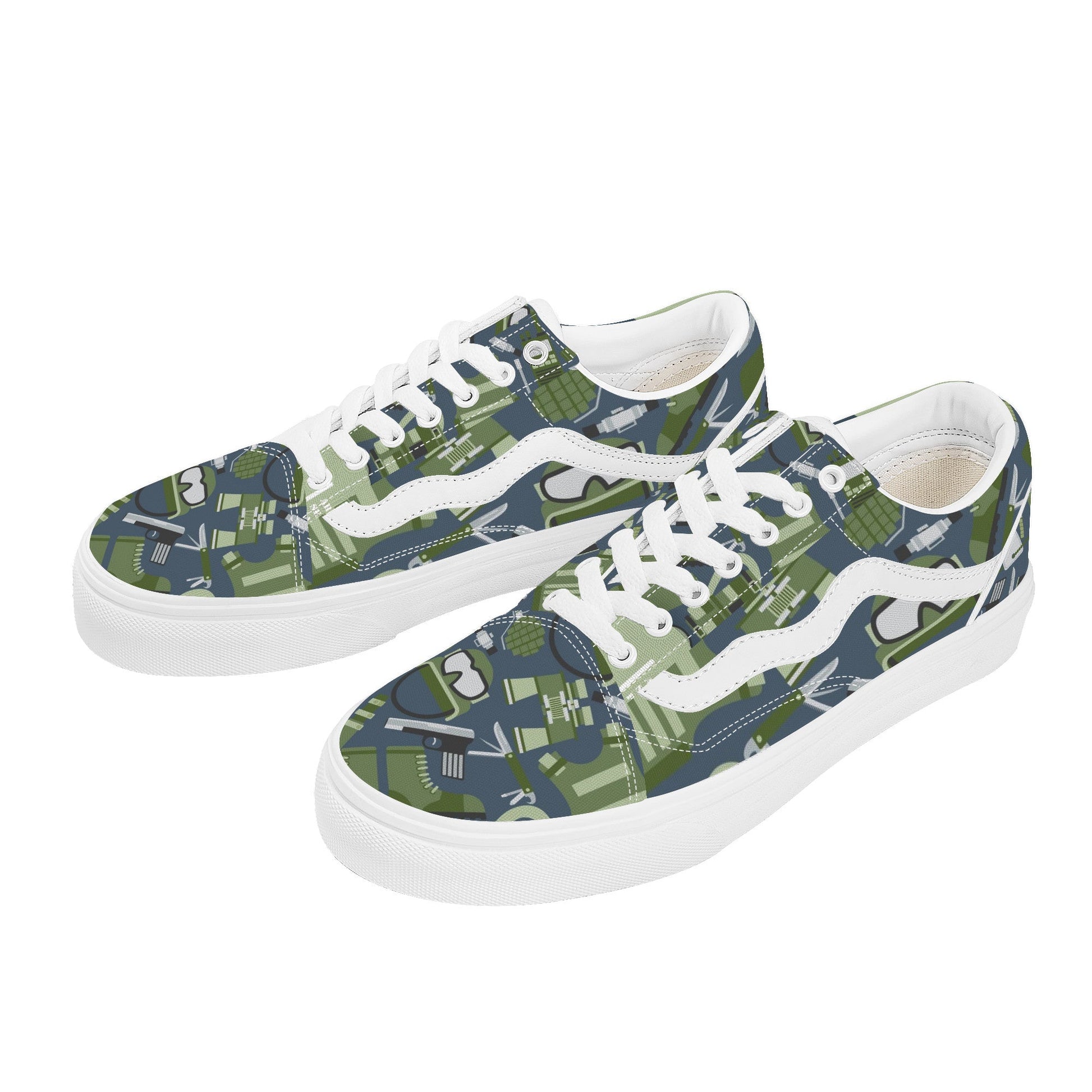 Designer Low Top Flat Sneakers -SF F21 X1 Colloid Colors