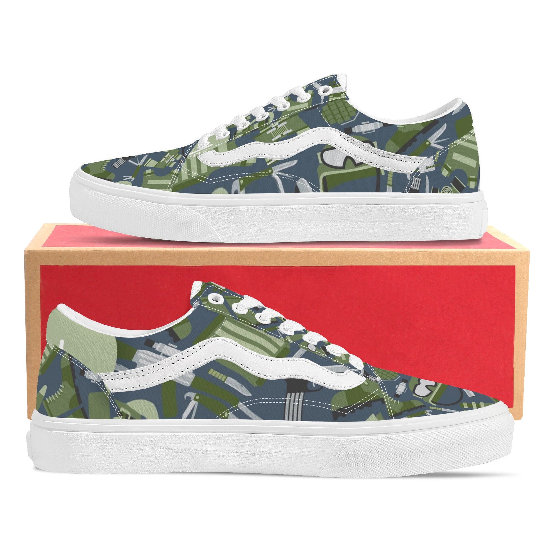 Designer Low Top Flat Sneakers -SF F21 X1 Colloid Colors