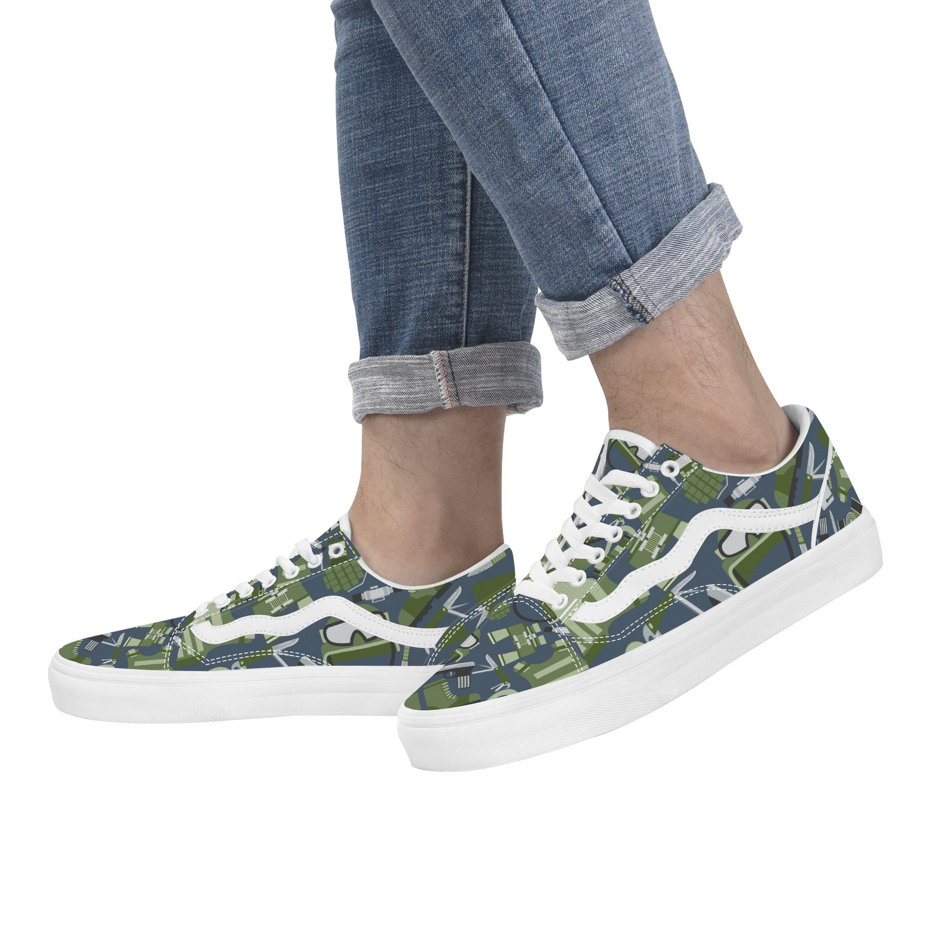 Designer Low Top Flat Sneakers -SF F21 X1 Colloid Colors