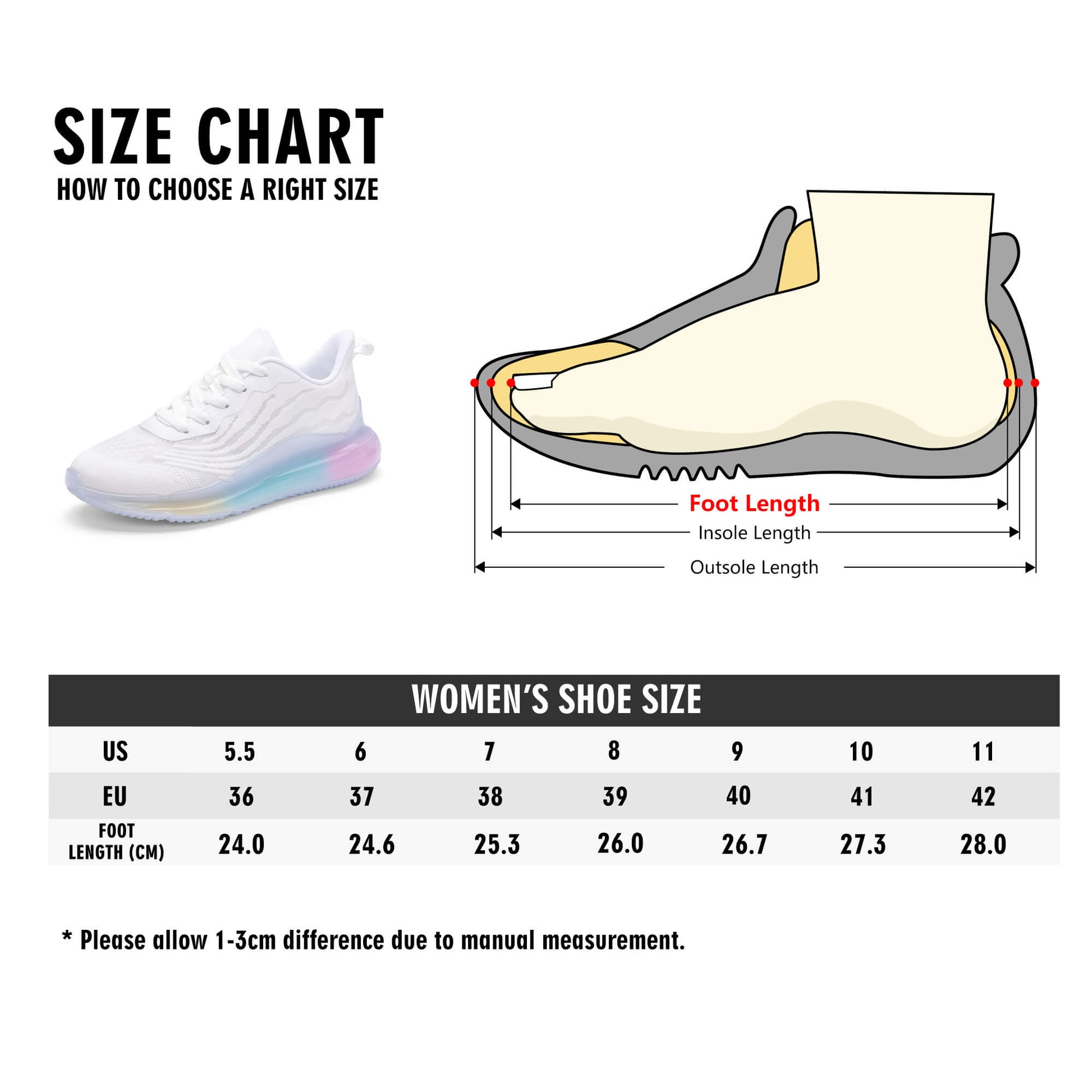 Designer Women's Running Shoe-Air Cushion X1 Colloid Colors