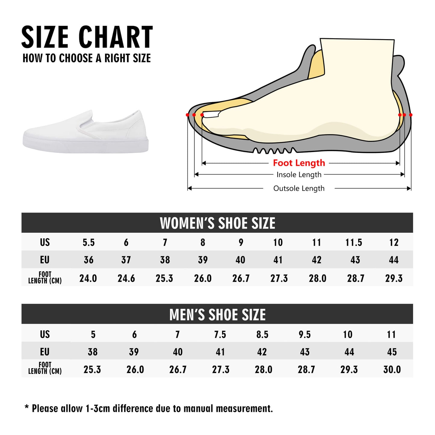 Custom Skate Slip On Shoes -New Style MD Colloid Colors
