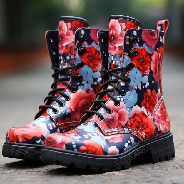custom shoes ideas featuring flower prints