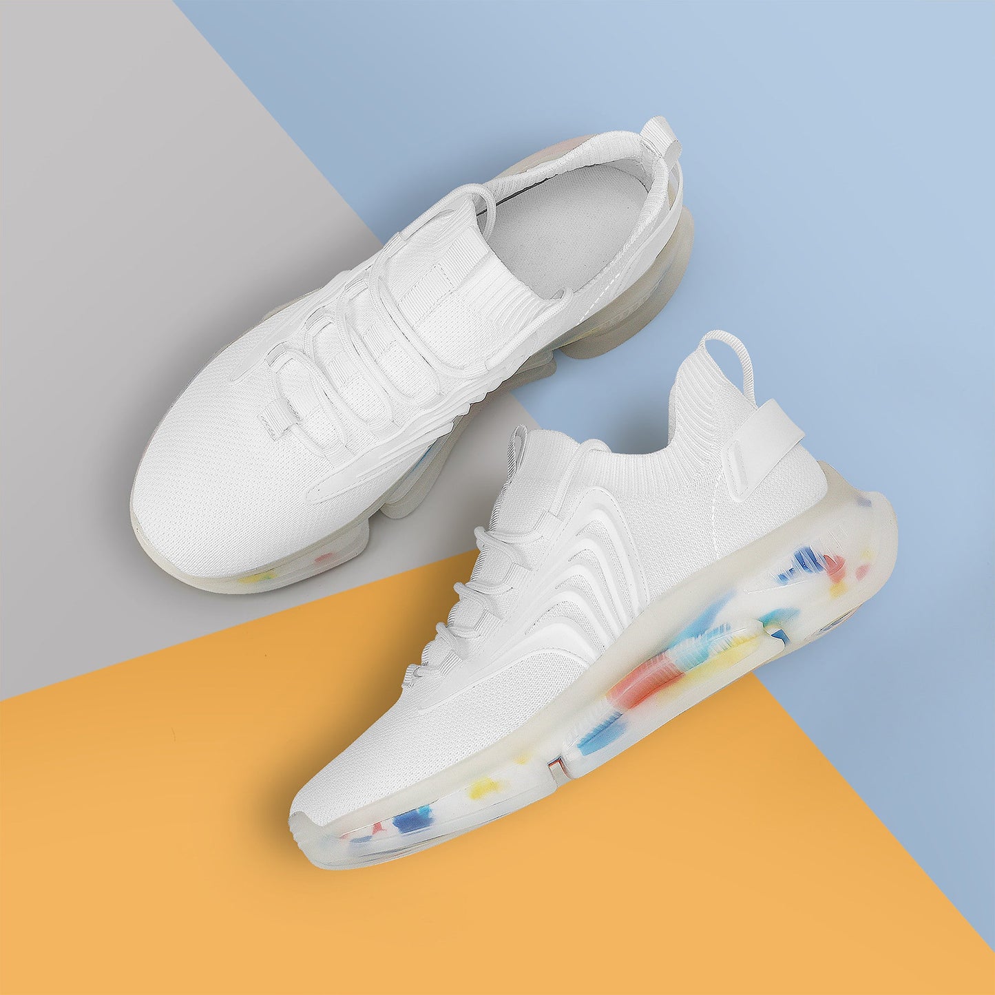 Custom Air Max React Sneakers - White SF S35 Colloid Colors 