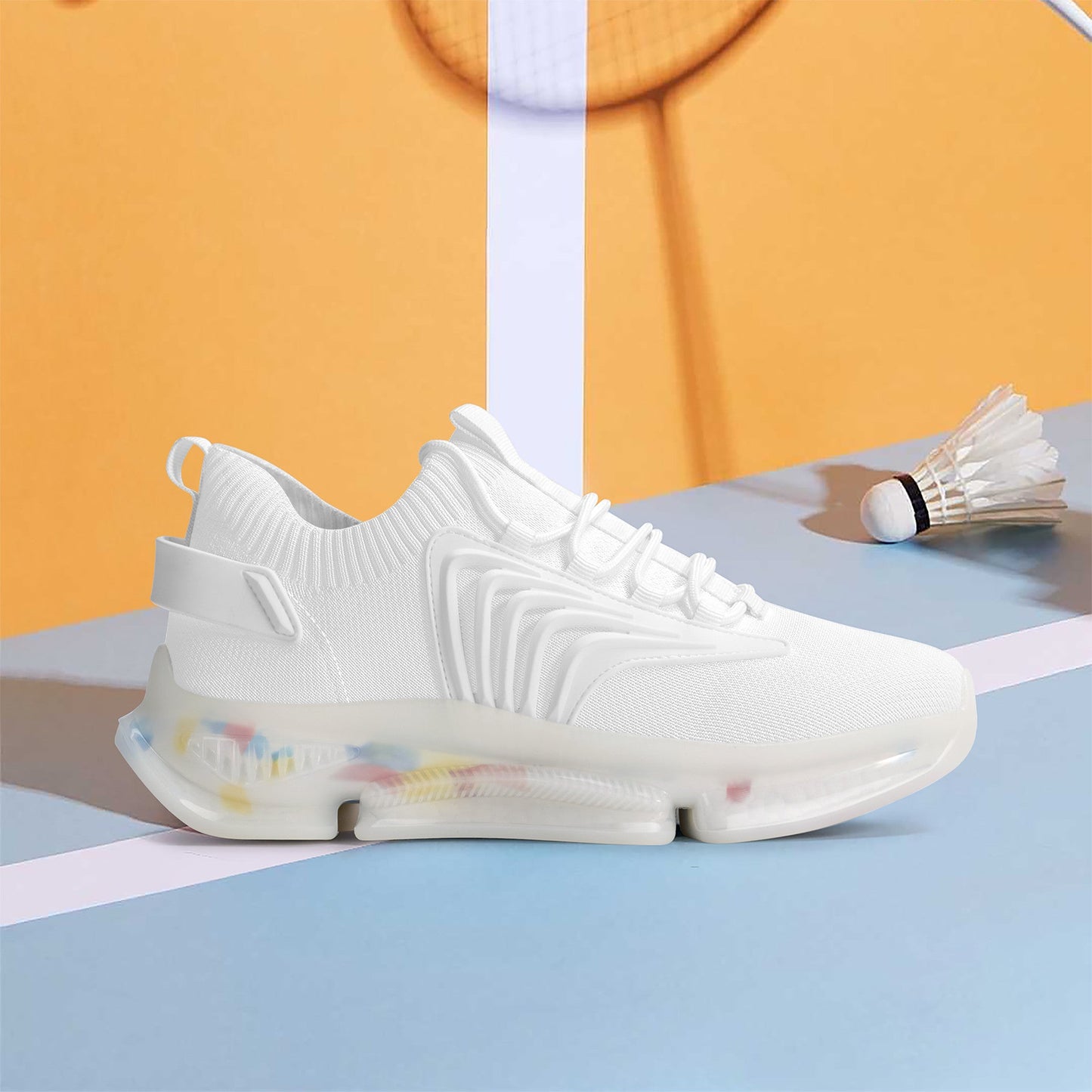 Custom Air Max React Sneakers - White SF S35 Colloid Colors 
