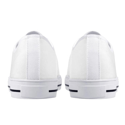 Custom Low Top Canvas Shoes - White FXS Colloid Colors 