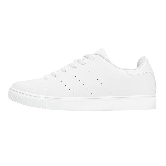 Custom Low Top Leather Shoes - White D27 Colloid Colors 