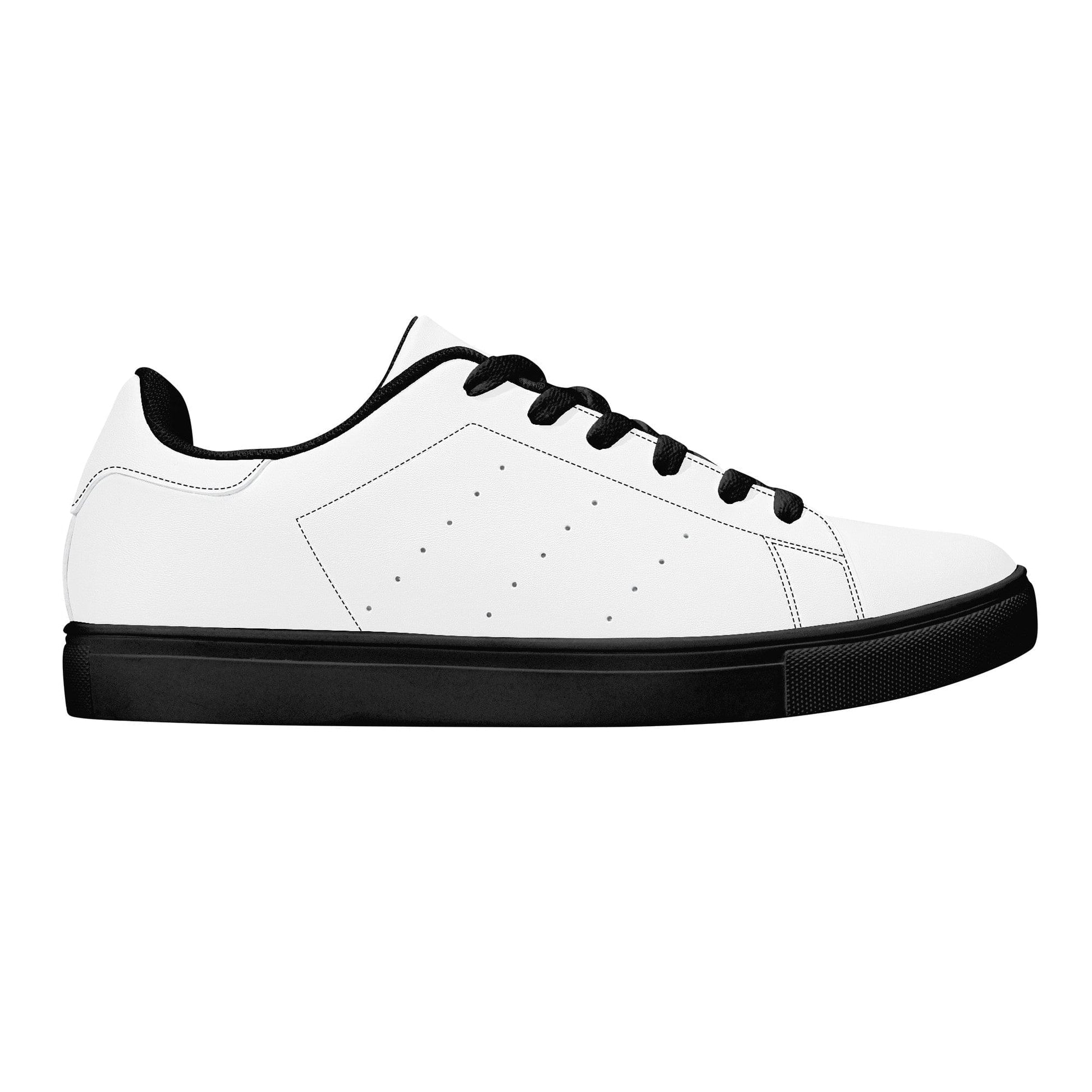 Custom Low Top Leather Sneakers -Black D27 Colloid Colors 