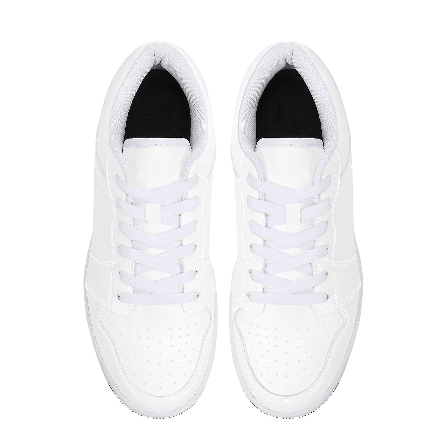 Custom Low Top Leather Sneakers -White D15 Colloid Colors 