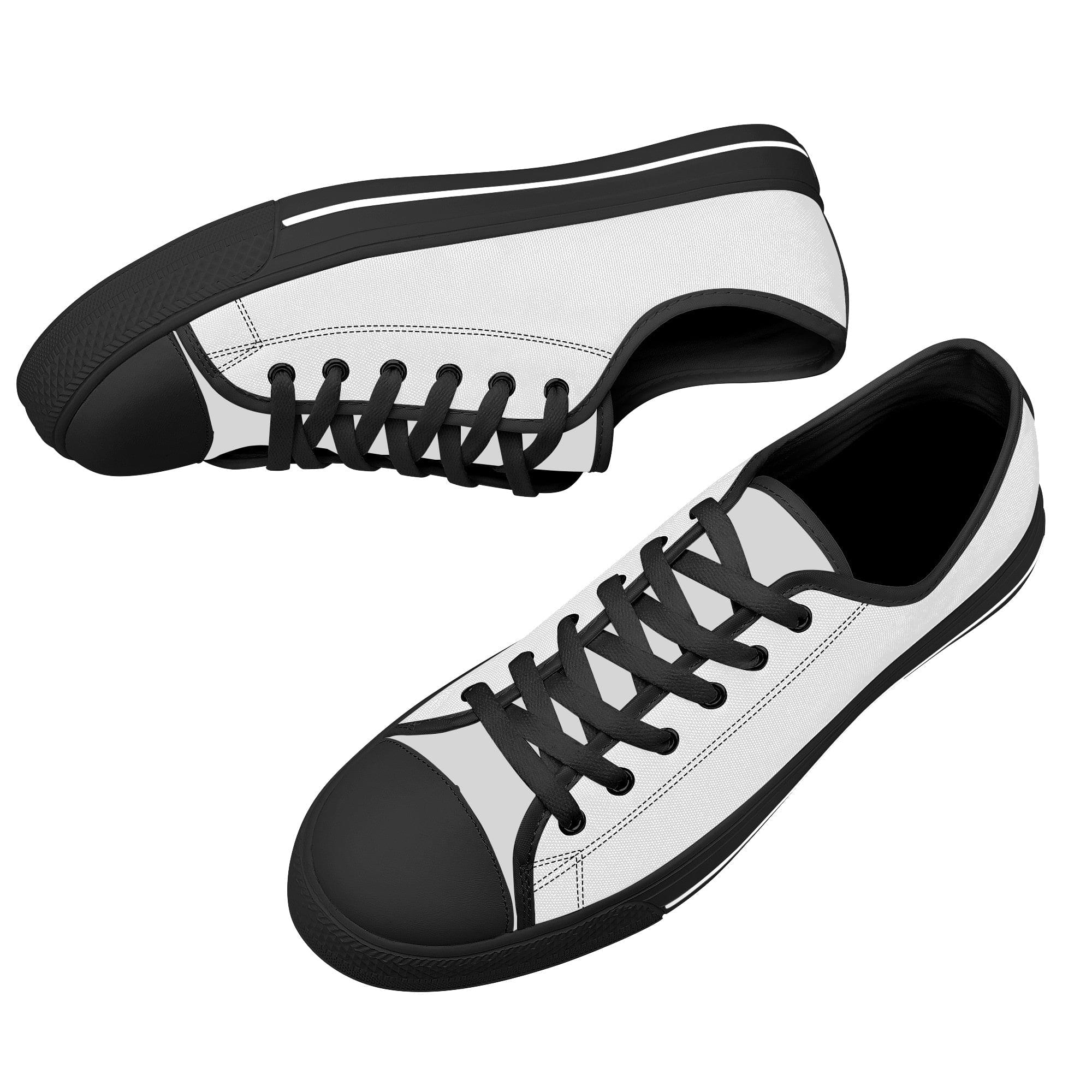 Custom newest Shoes Unisex Black Low Top Canvas Shoes