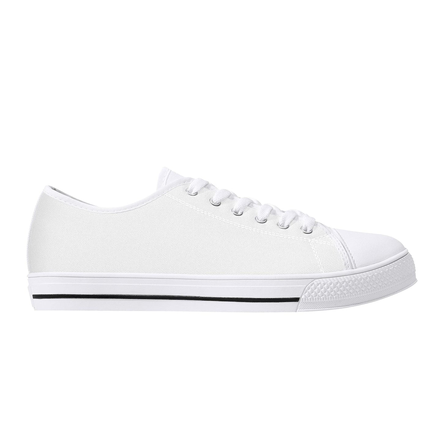 Custom Low Top  Shoes Canvas- White D24 Colloid Colors 