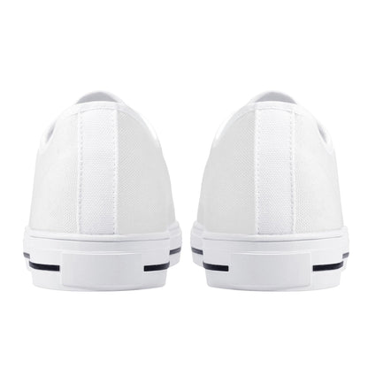 Custom Low Top  Shoes Canvas- White D24 Colloid Colors 