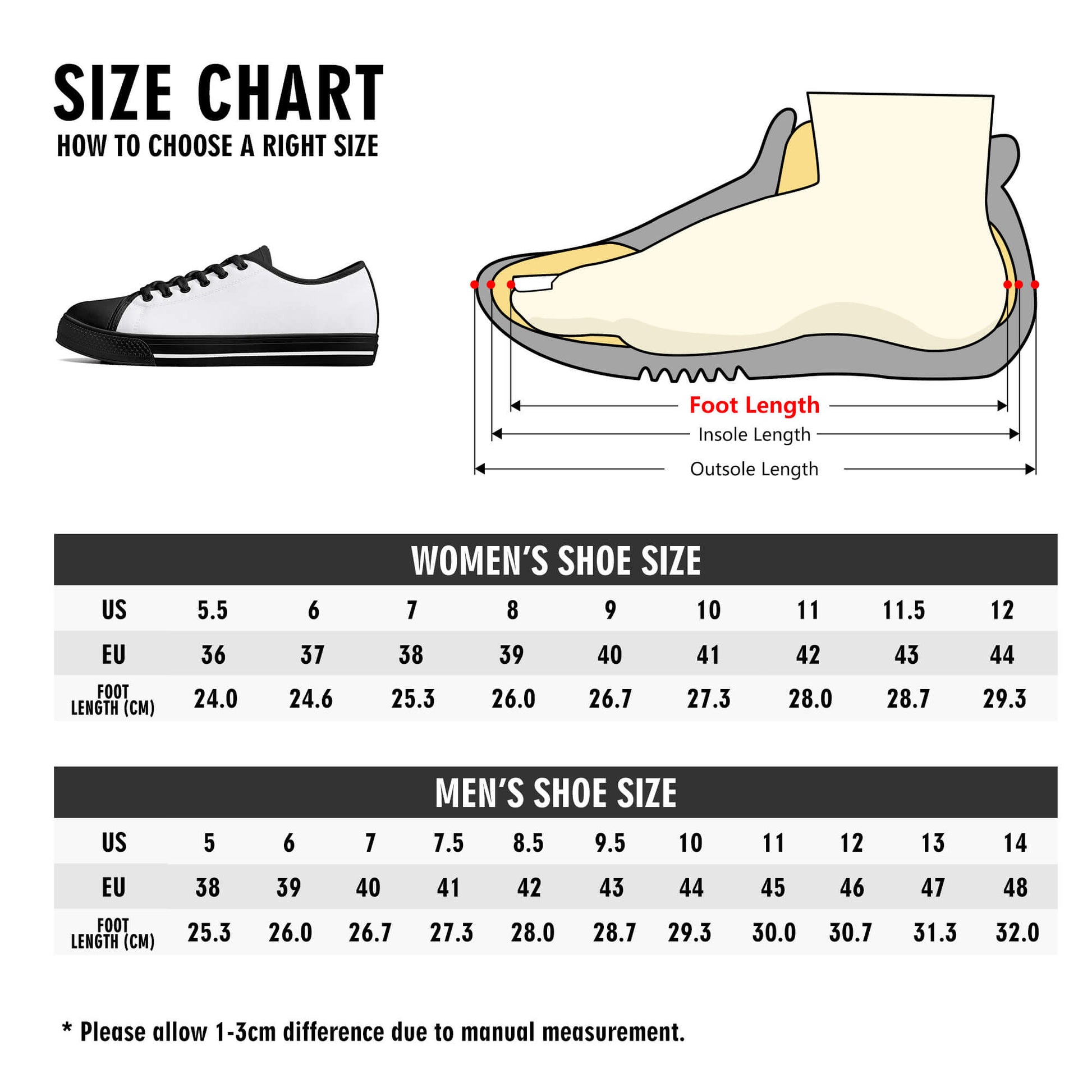 Custom Low Top  Shoes Canvas- White D24 Colloid Colors 