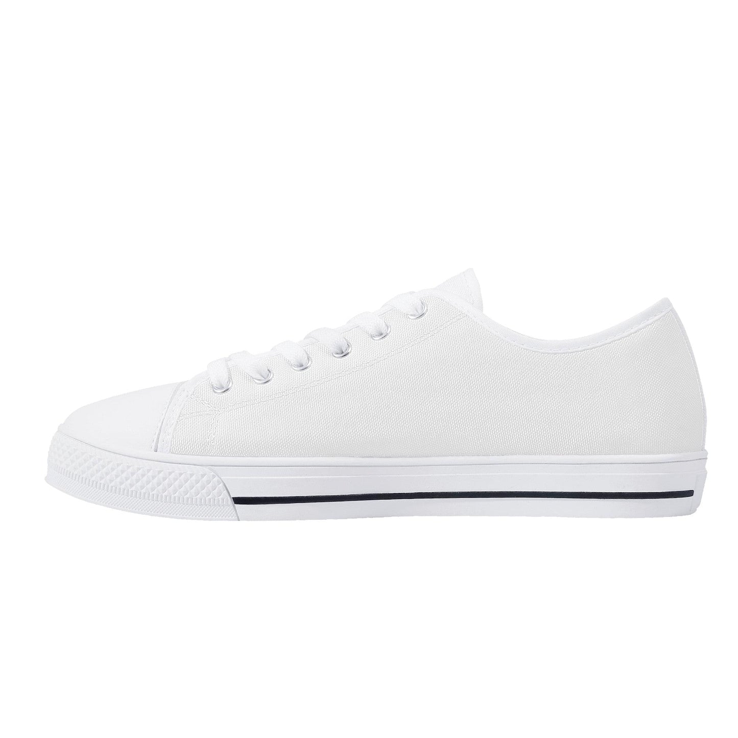 Custom Low Top  Shoes Canvas- White D24 Colloid Colors 